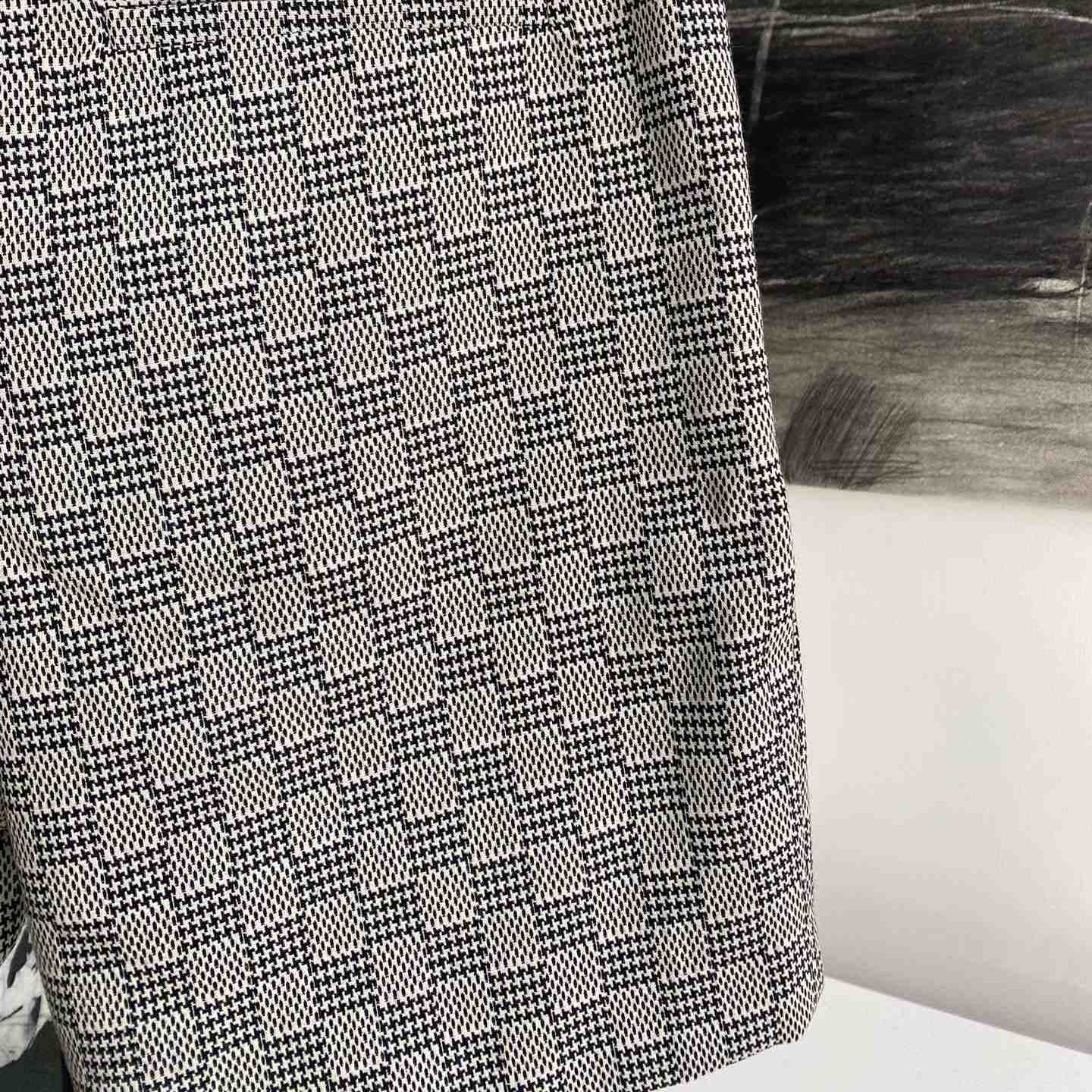 Louis Vuitton Damier Hounds Tooth Slim Wool Shorts - FashionPlug