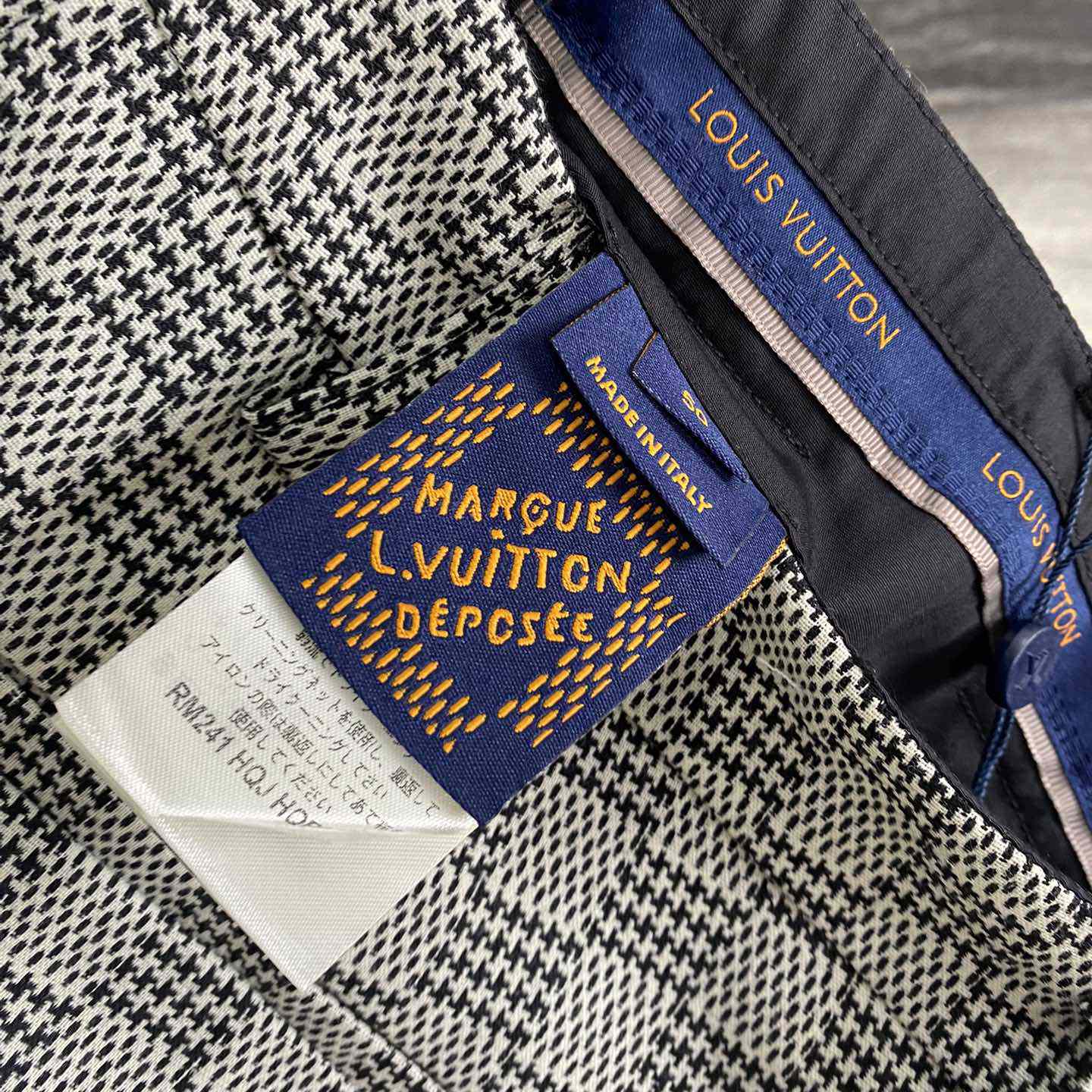 Louis Vuitton Damier Hounds Tooth Slim Wool Shorts - FashionPlug