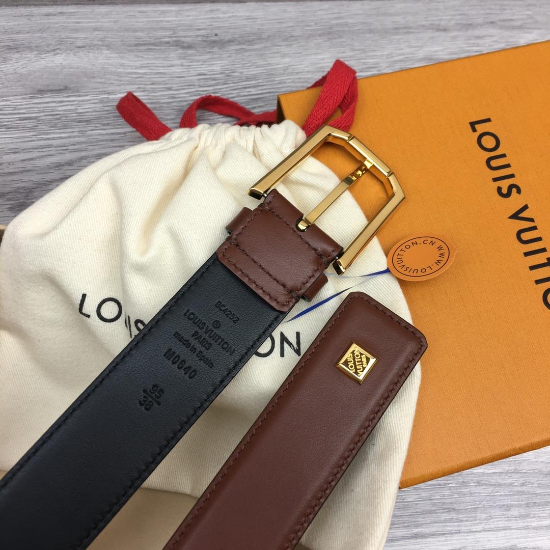 Louis Vuitton 35mm Leather Belt - FashionPlug
