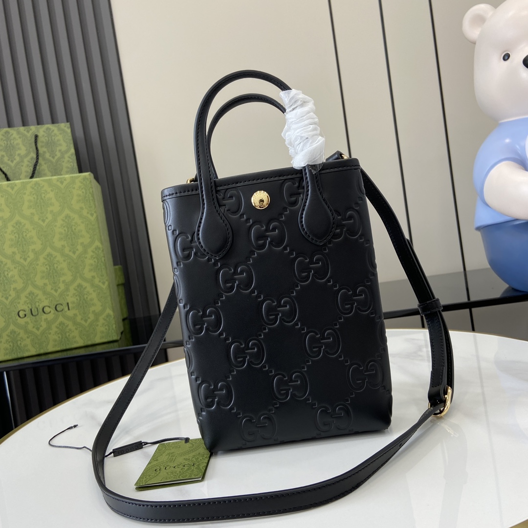 Gucci GG Super Mini Bag With Strap - FashionPlug