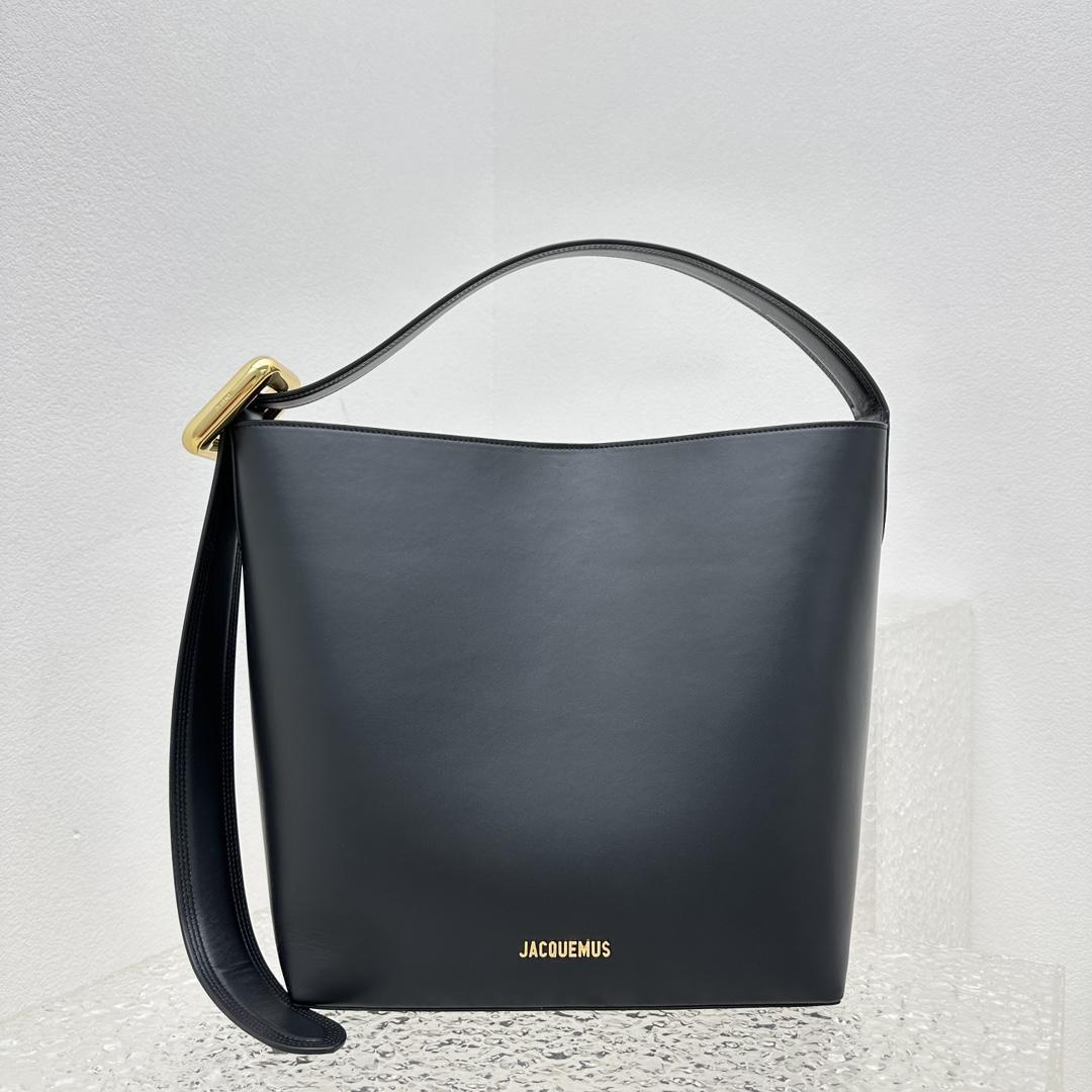 Jacquemus Le Regalo Leather Bucket Bag (30x33x14cm) - FashionPlug