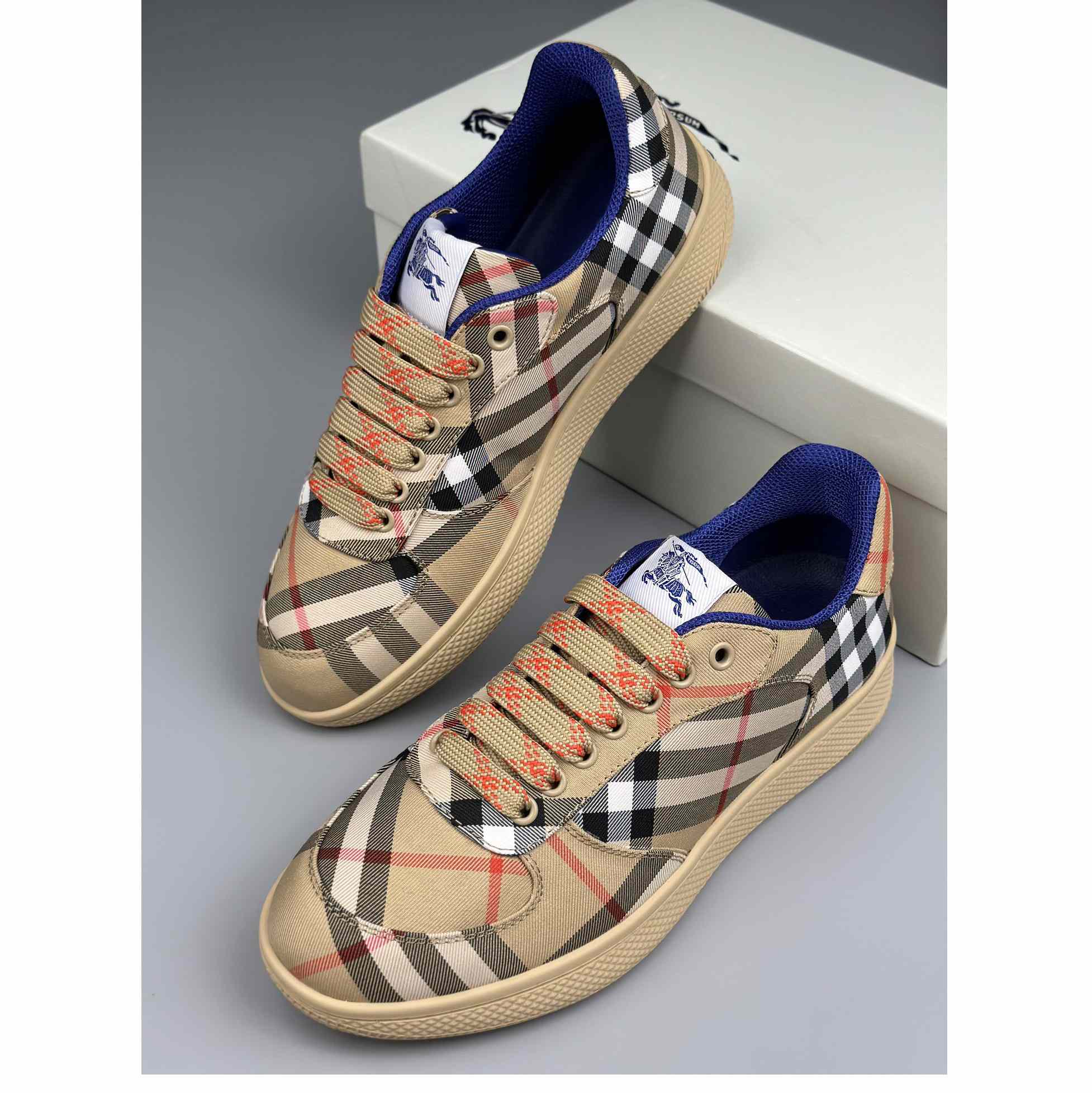 Burberry Check Terrace Sneakers - FashionPlug