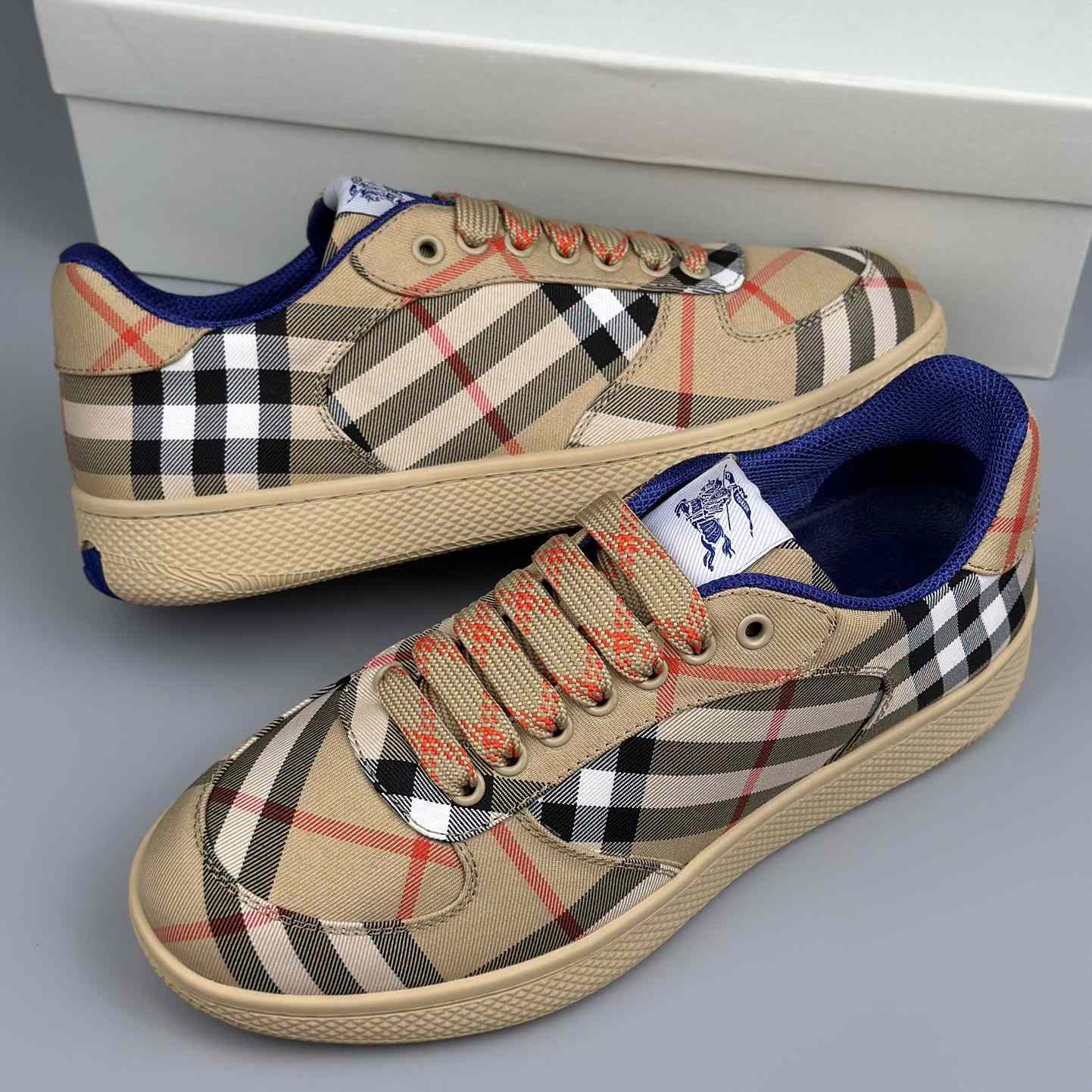 Burberry Check Terrace Sneakers - FashionPlug
