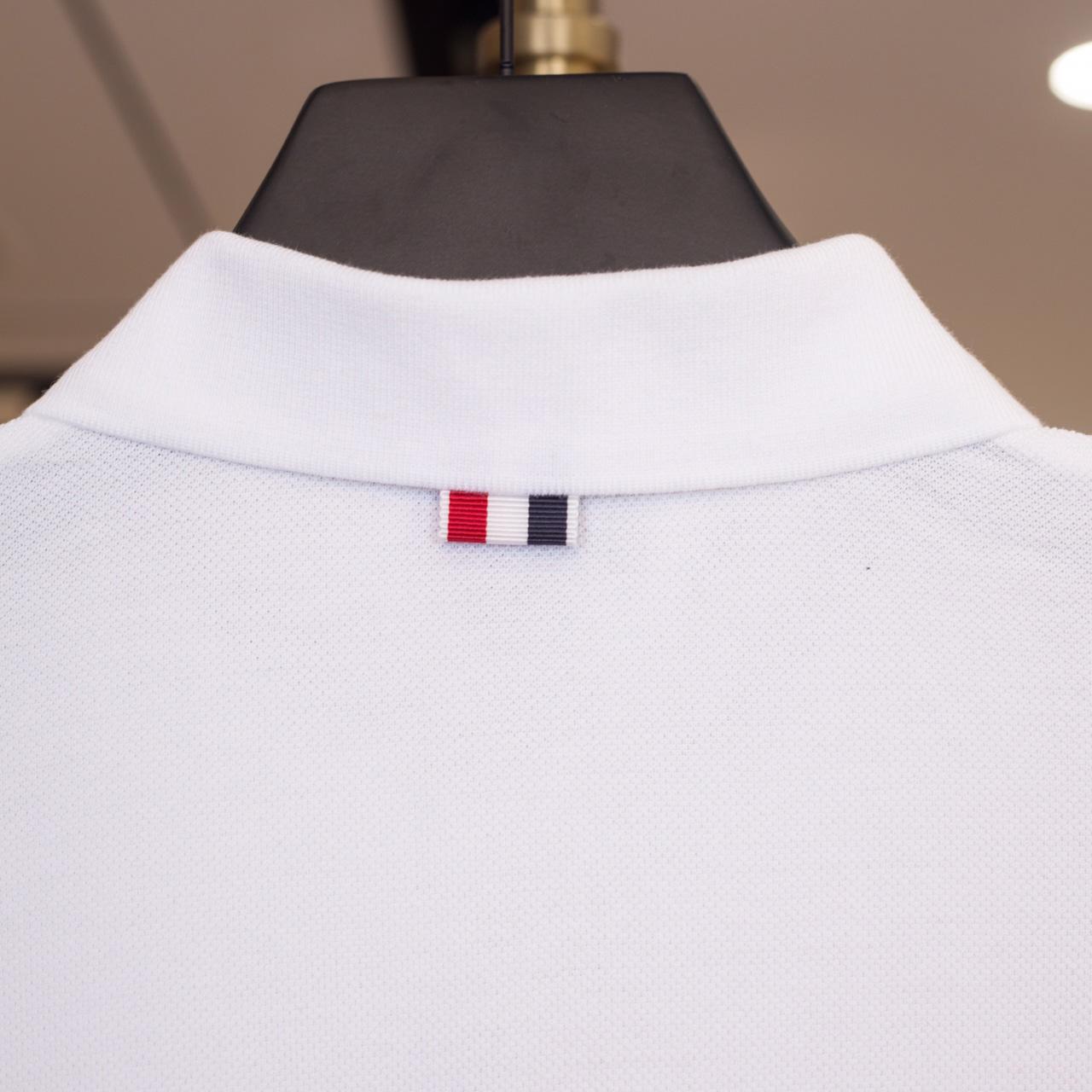 Thom Browne Classic Pique 4-Bar Short Sleeve Polo  2091 - FashionPlug