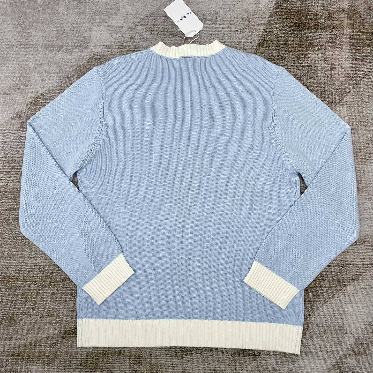 Casablanca Knit Logo Sweater 'Light Blue'    D0018 - FashionPlug
