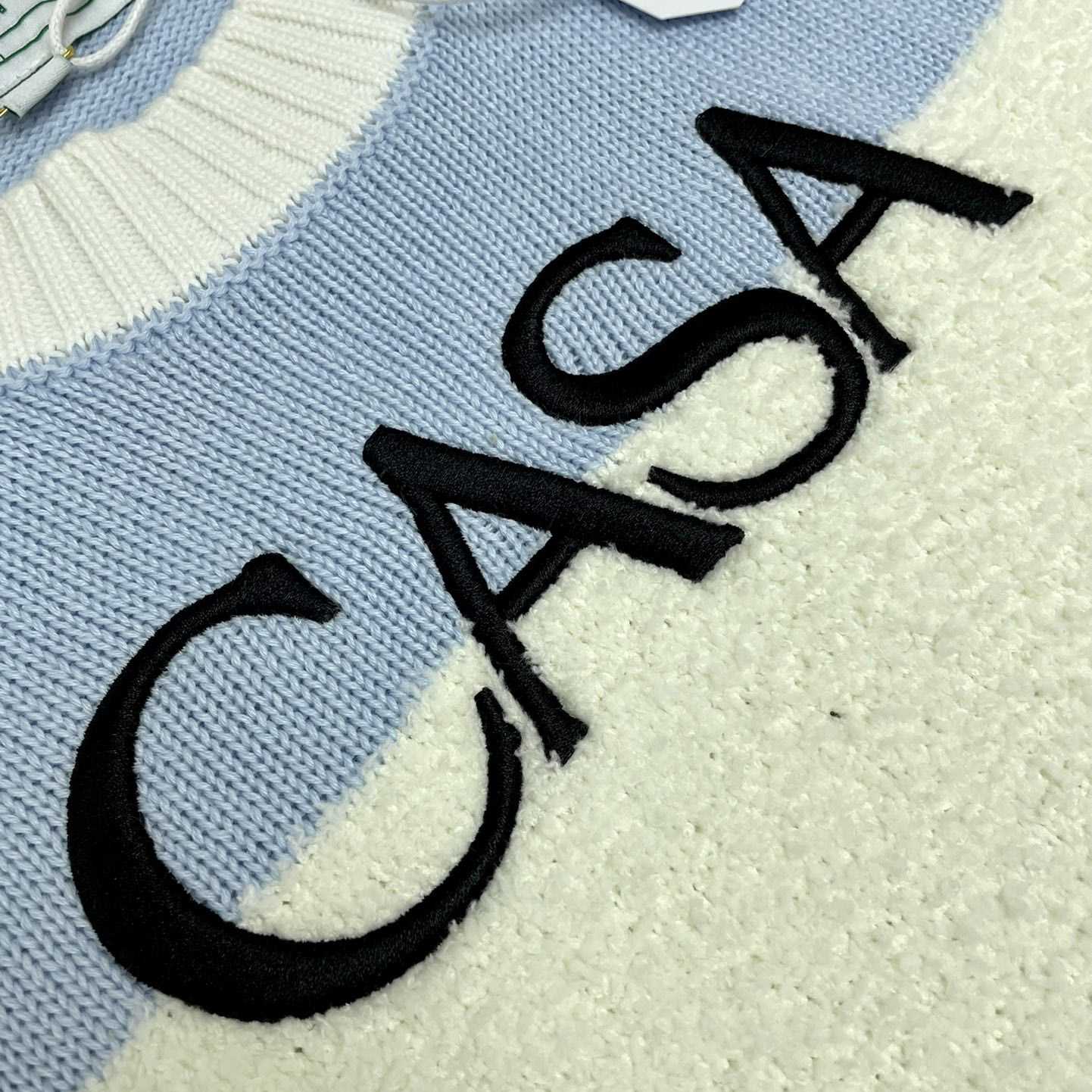 Casablanca Knit Logo Sweater 'Light Blue'    D0018 - FashionPlug