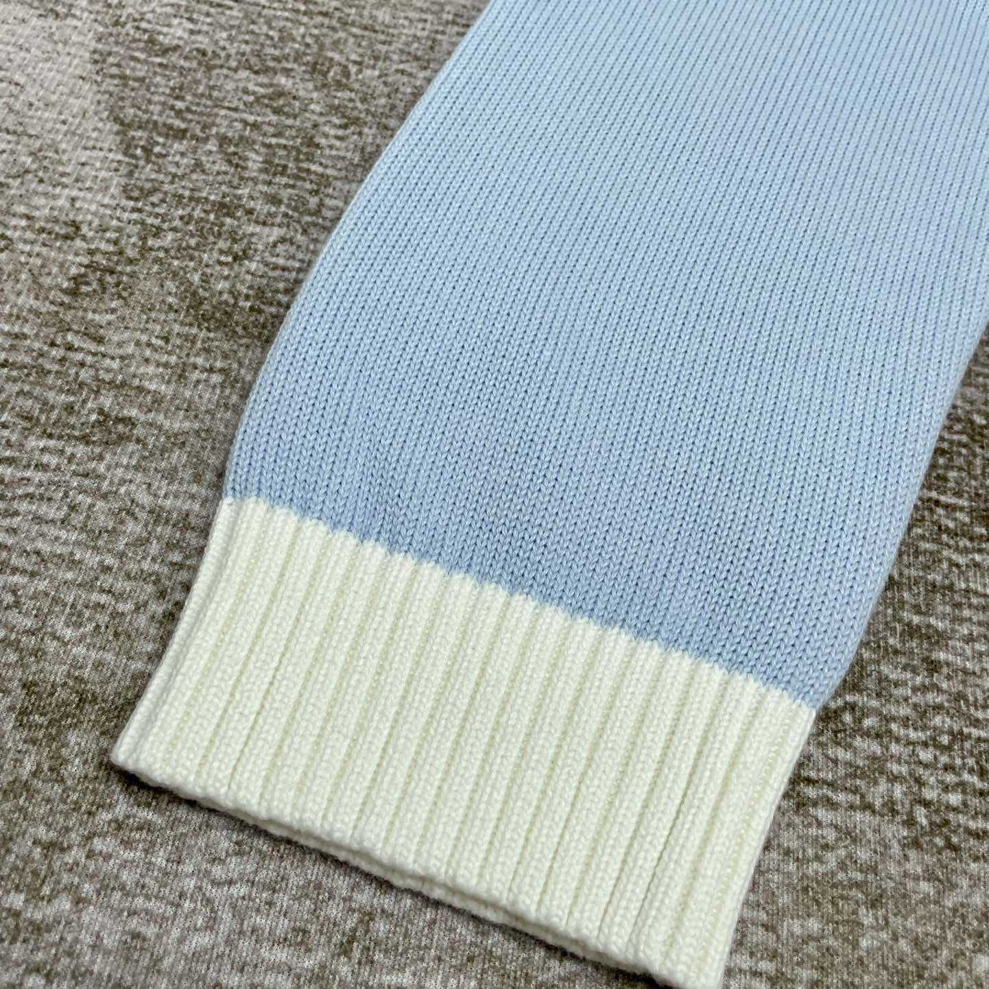 Casablanca Knit Logo Sweater 'Light Blue'    D0018 - FashionPlug