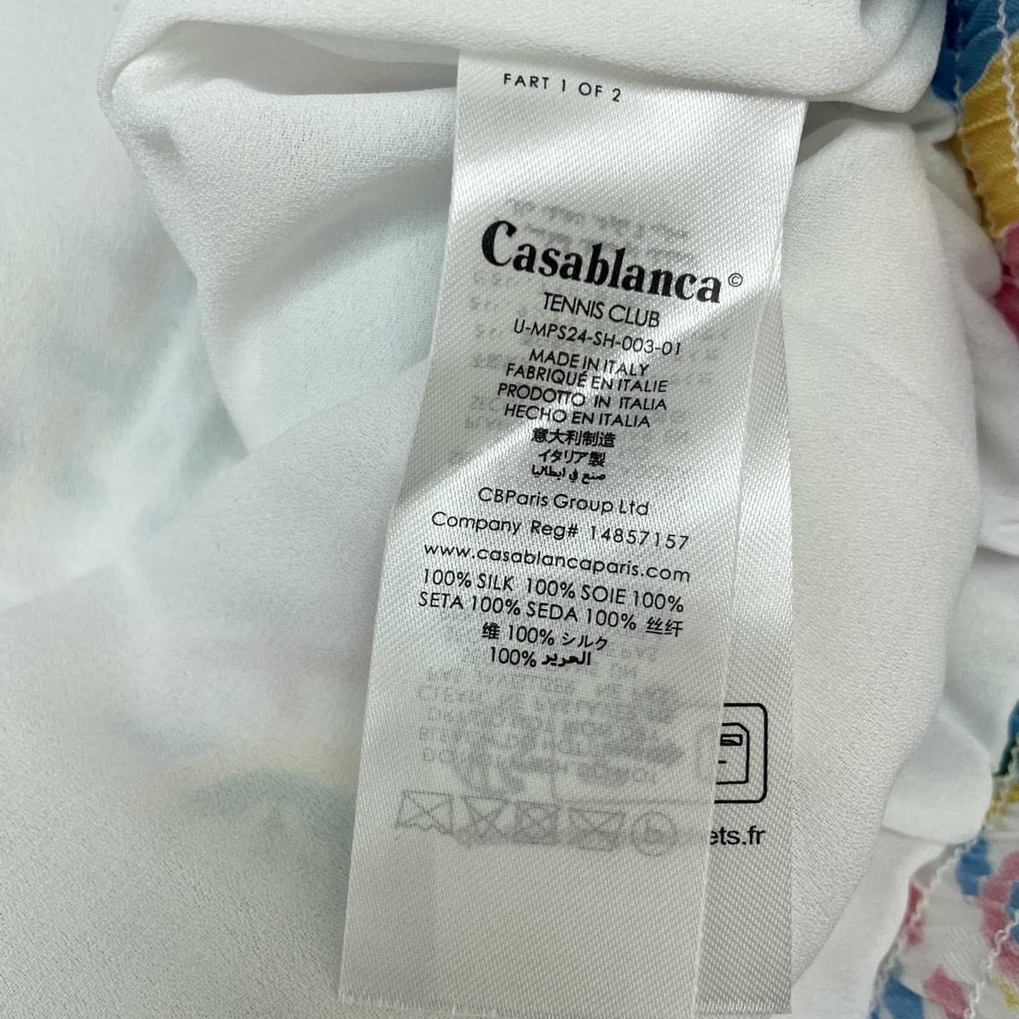 Casablanca Printed Silk Shorts 'Ping Pong Print'    CA3466 - FashionPlug