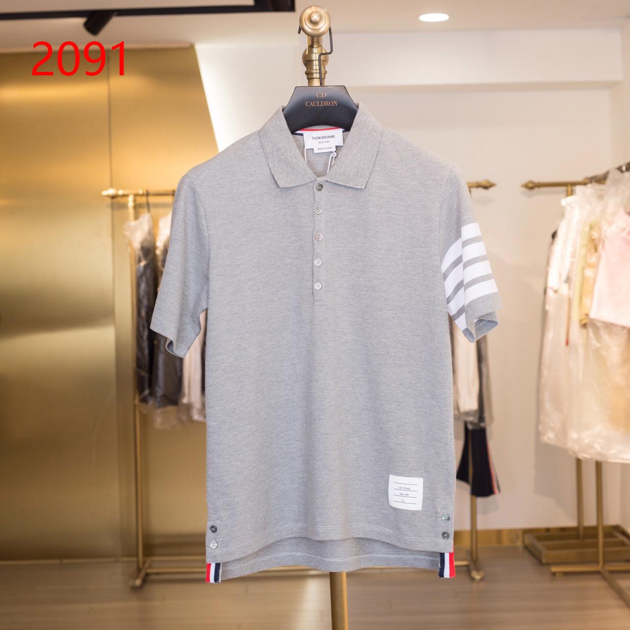 Thom Browne Classic Pique 4-Bar Short Sleeve Polo  2091 - FashionPlug