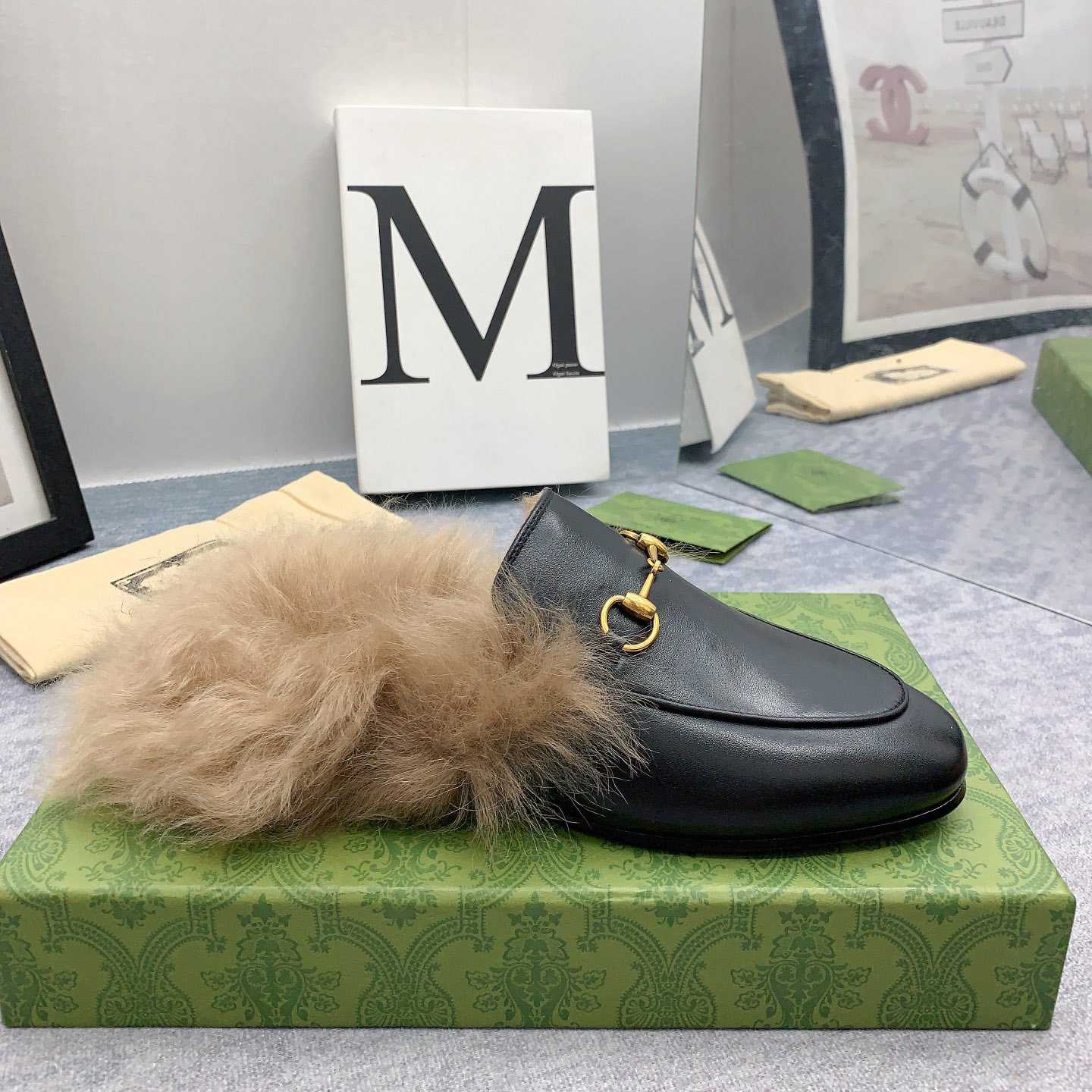 Gucci Fur Loafers - FashionPlug