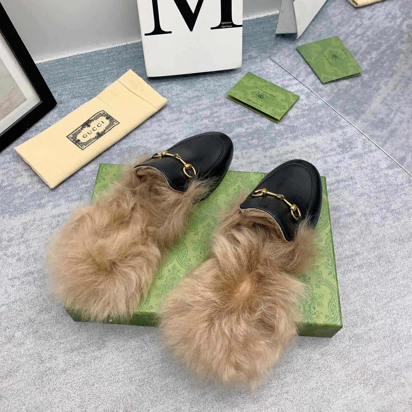 Gucci Fur Loafers - FashionPlug