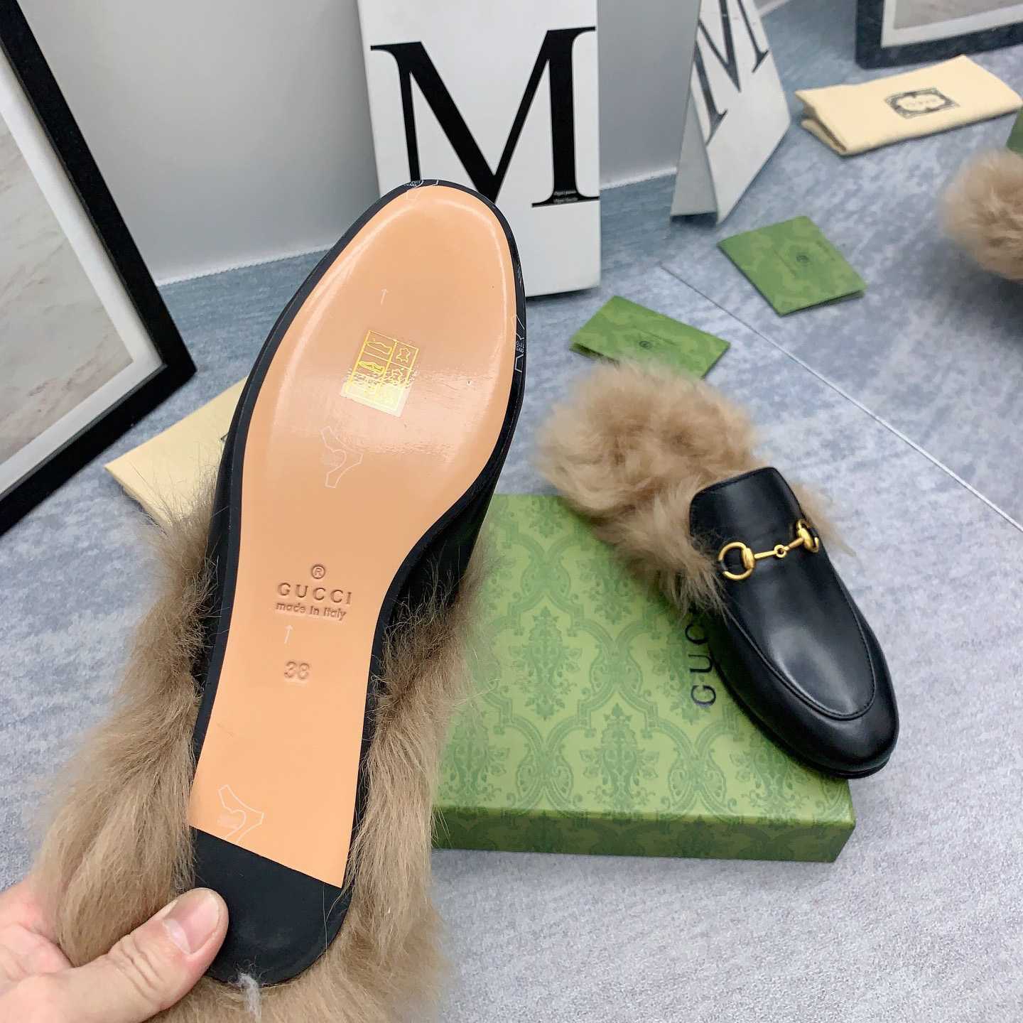 Gucci Fur Loafers - FashionPlug