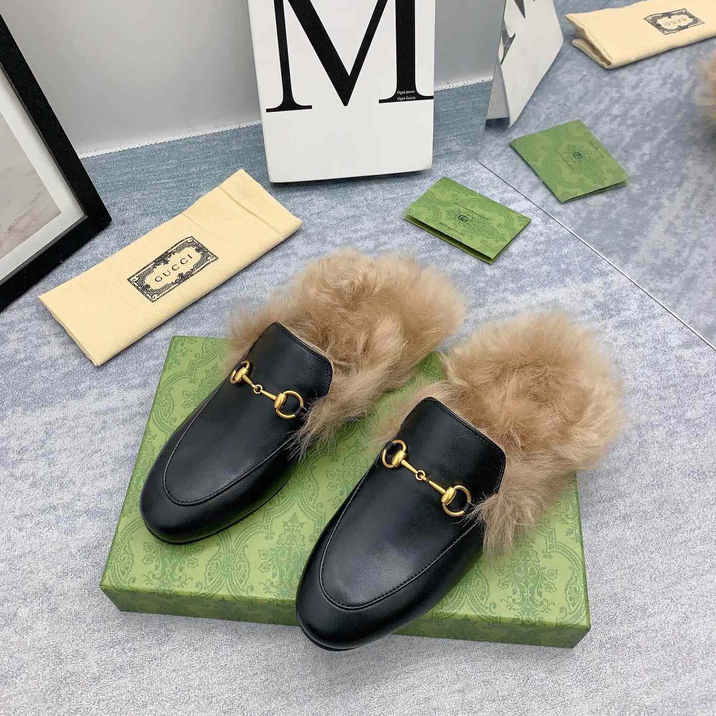 Gucci Fur Loafers - FashionPlug