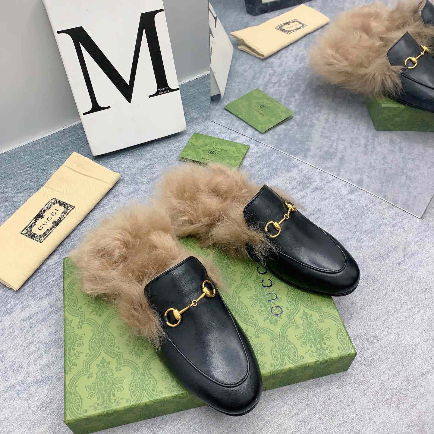 Gucci Fur Loafers - FashionPlug