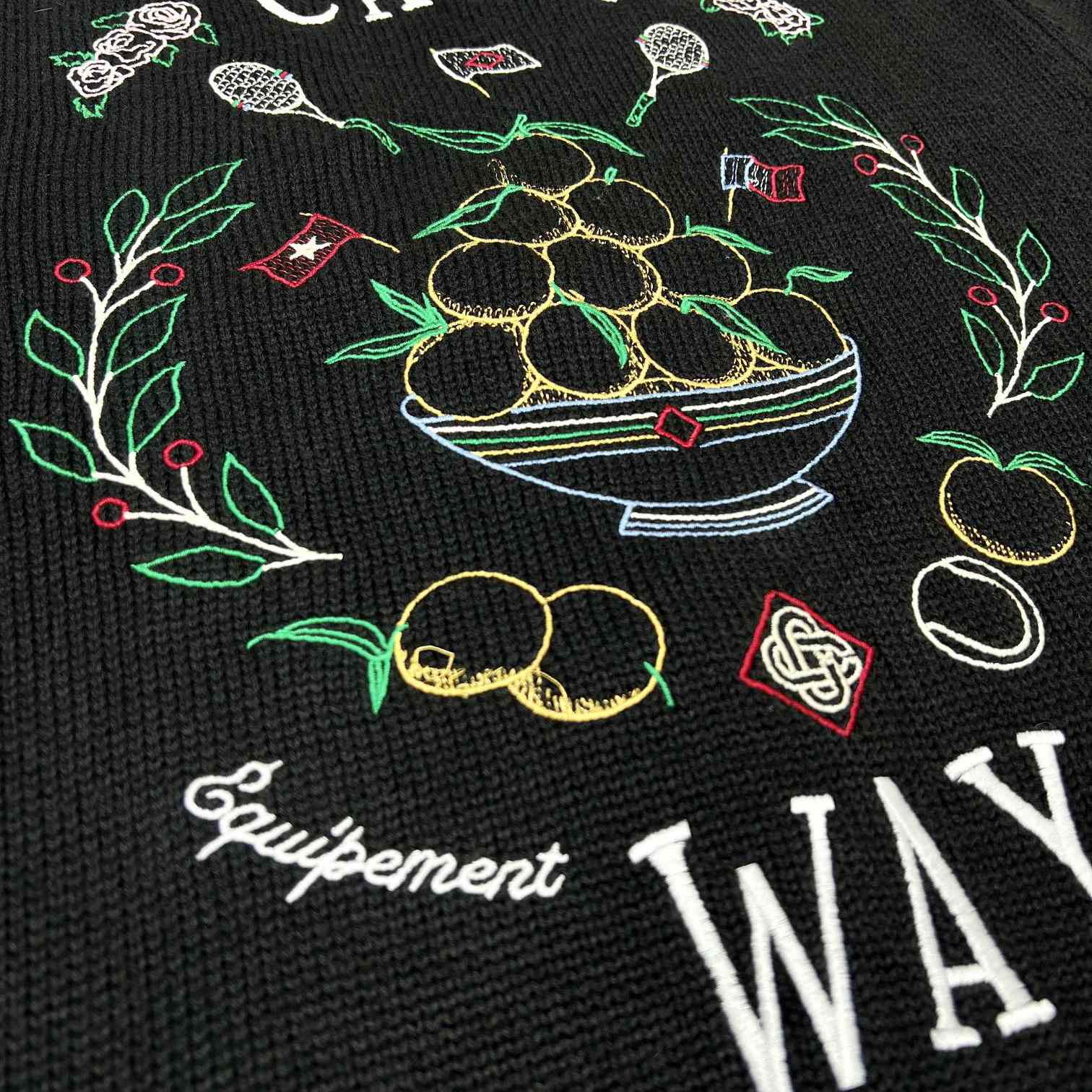 Casablanca Logo-embroidered V-neck Cardigan   D0026 - FashionPlug