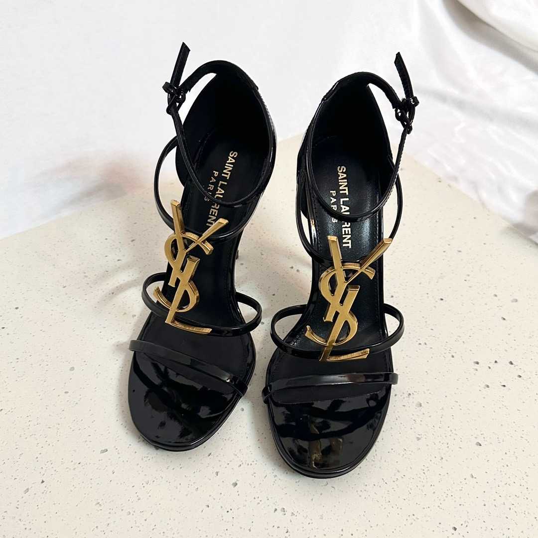 Saint Laurent Cassandra Open-toe Sandals - FashionPlug