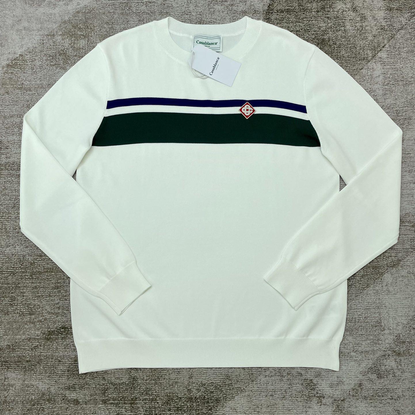 Casablanca Striped Sweatshirt   D0048 - FashionPlug