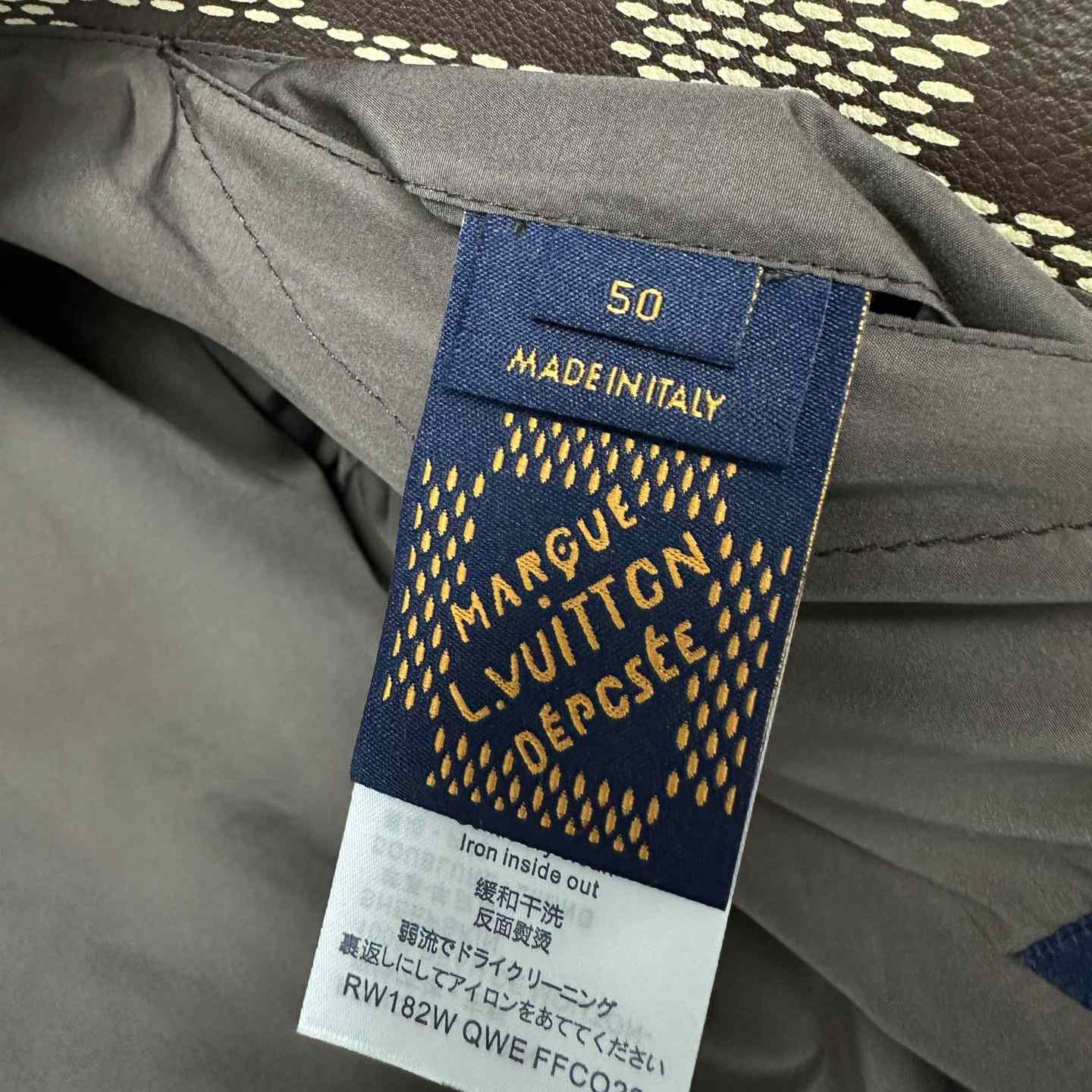 Louis Vuitton Damier Leather Harrington Jacket   1AFIMC - FashionPlug