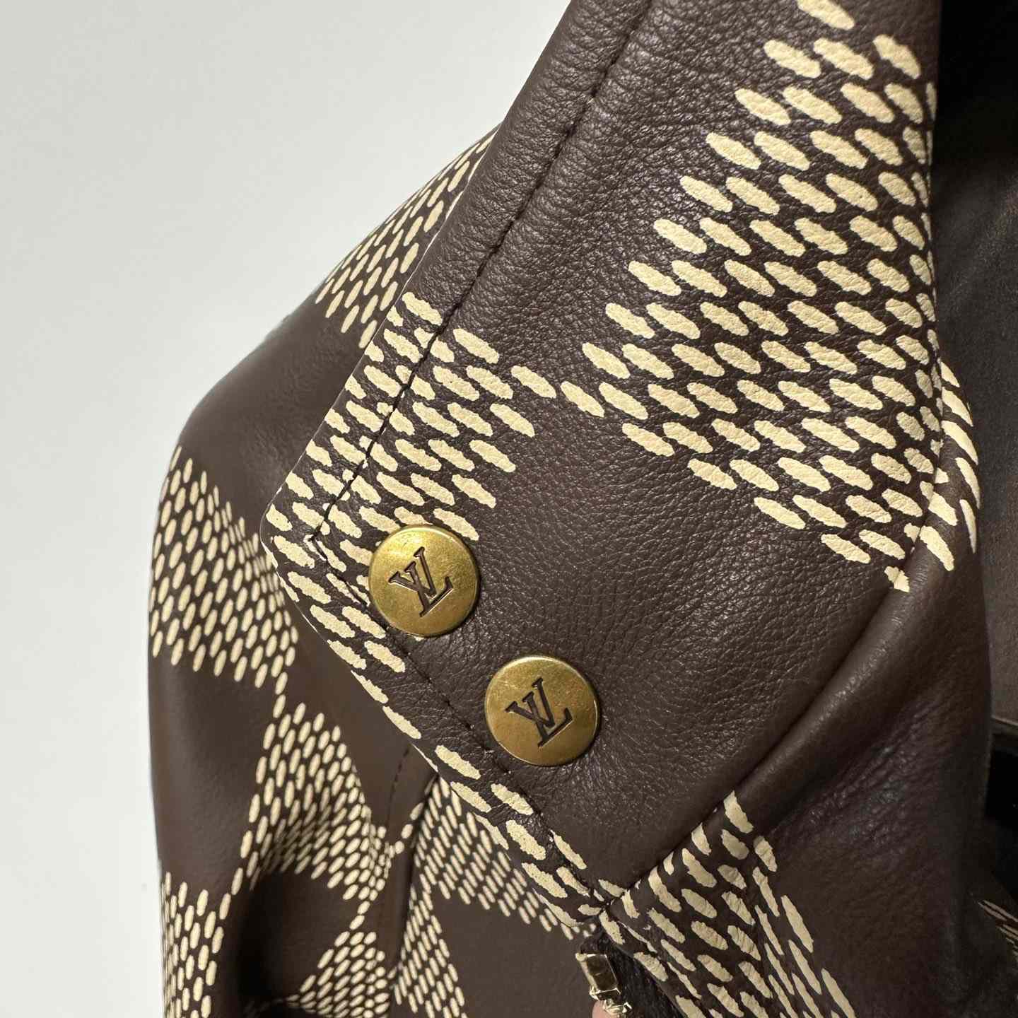 Louis Vuitton Damier Leather Harrington Jacket   1AFIMC - FashionPlug