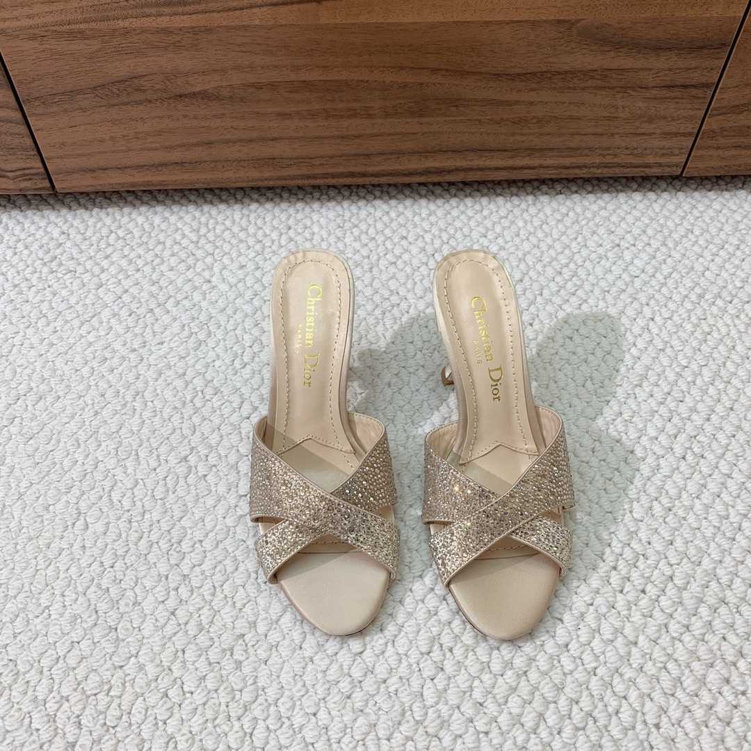 Dior Tribales Heeled Slide - FashionPlug