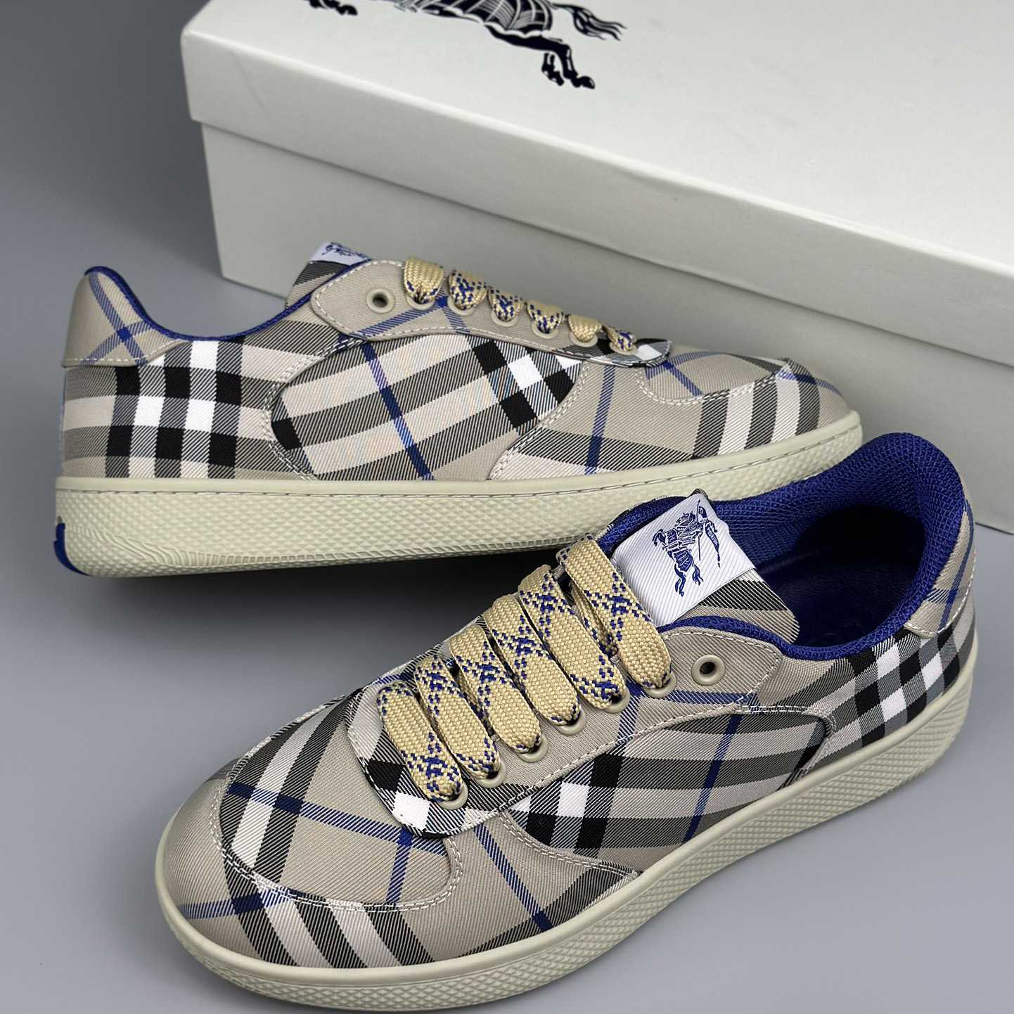 Burberry Check Terrace Sneakers - FashionPlug