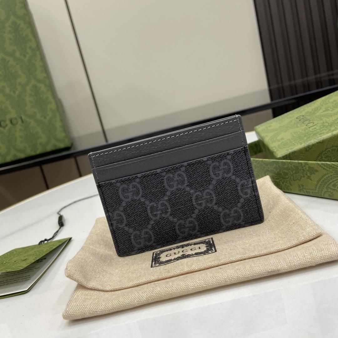 Gucci GG Card Case With GG Detail - FashionPlug