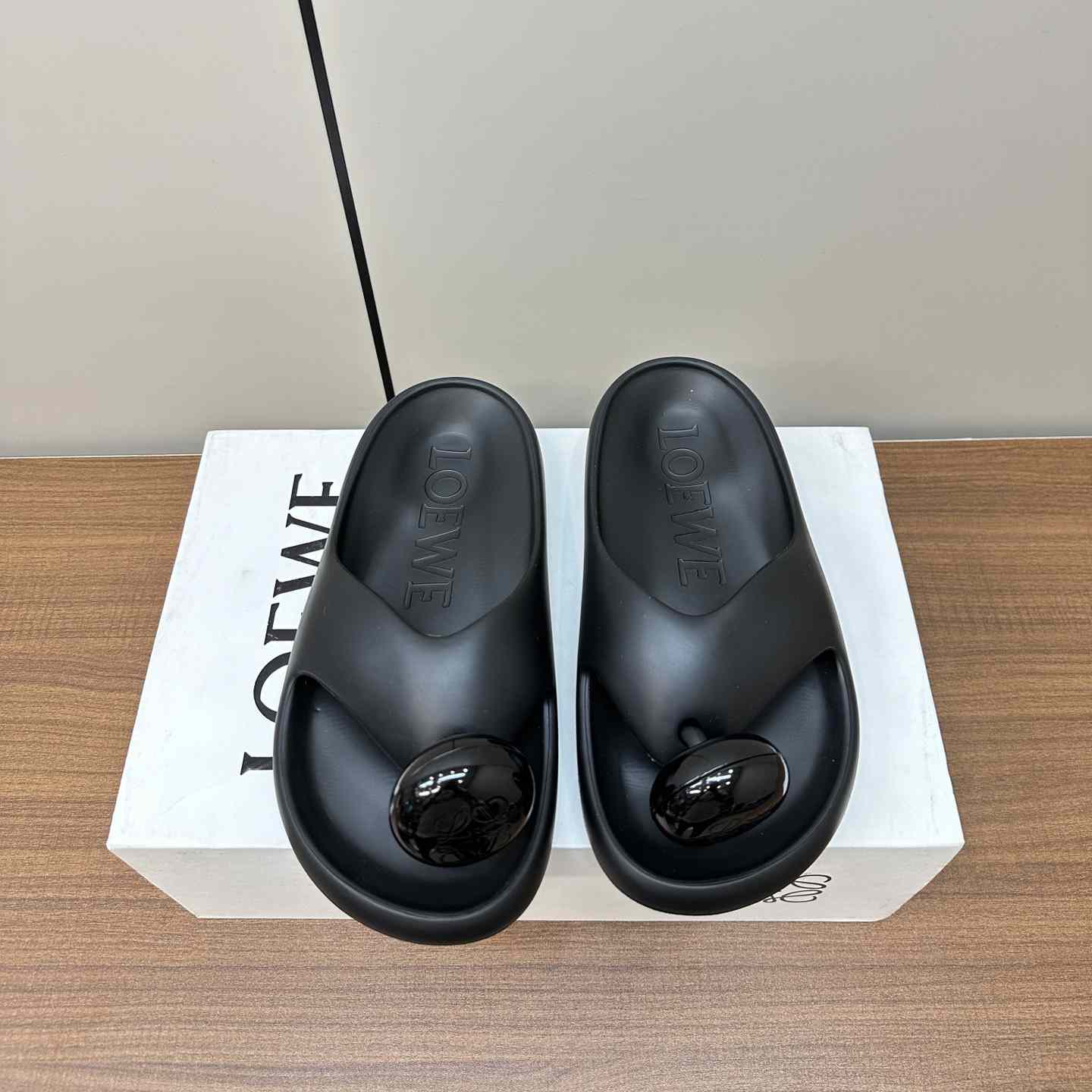 Loewe Paula's Ibiza Bubble Rubber Thong Sandals - FashionPlug