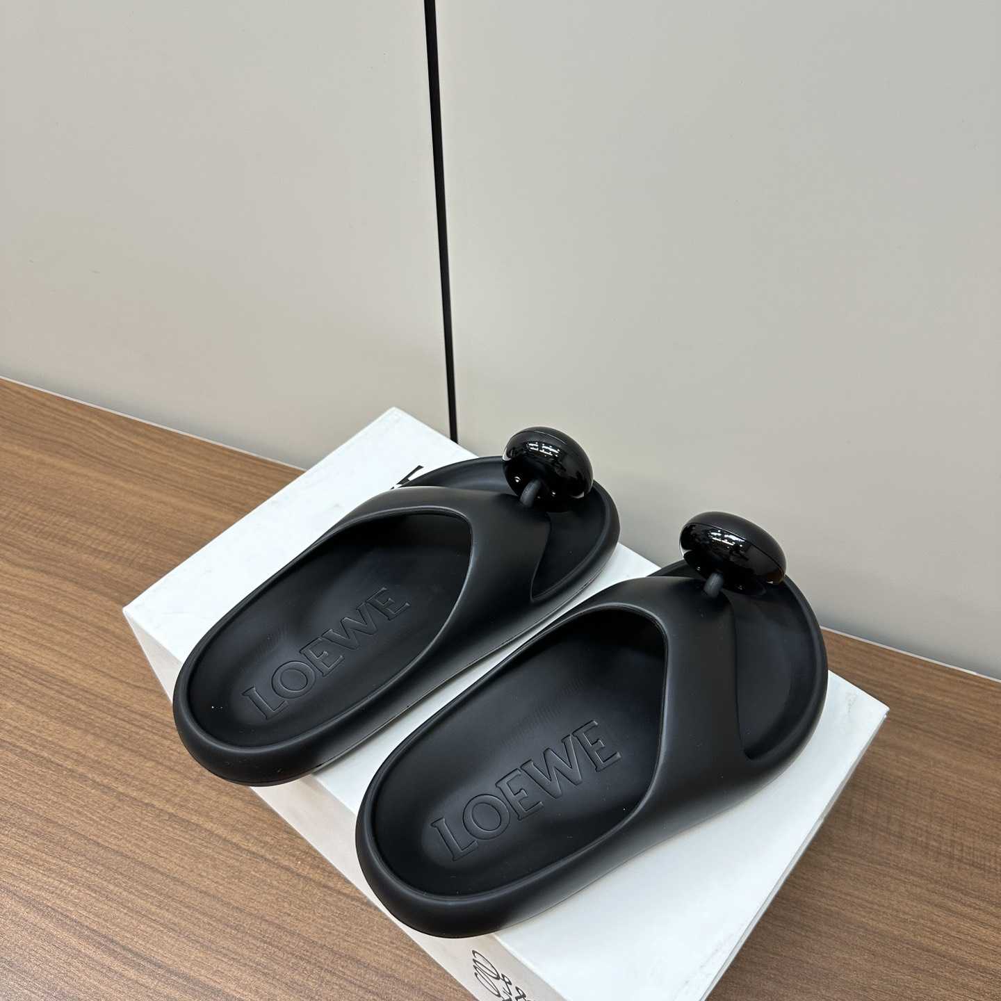 Loewe Paula's Ibiza Bubble Rubber Thong Sandals - FashionPlug