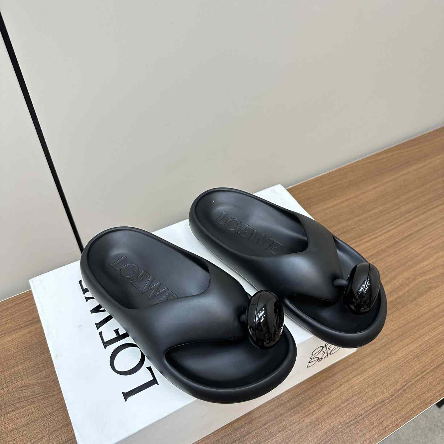 Loewe Paula's Ibiza Bubble Rubber Thong Sandals - FashionPlug