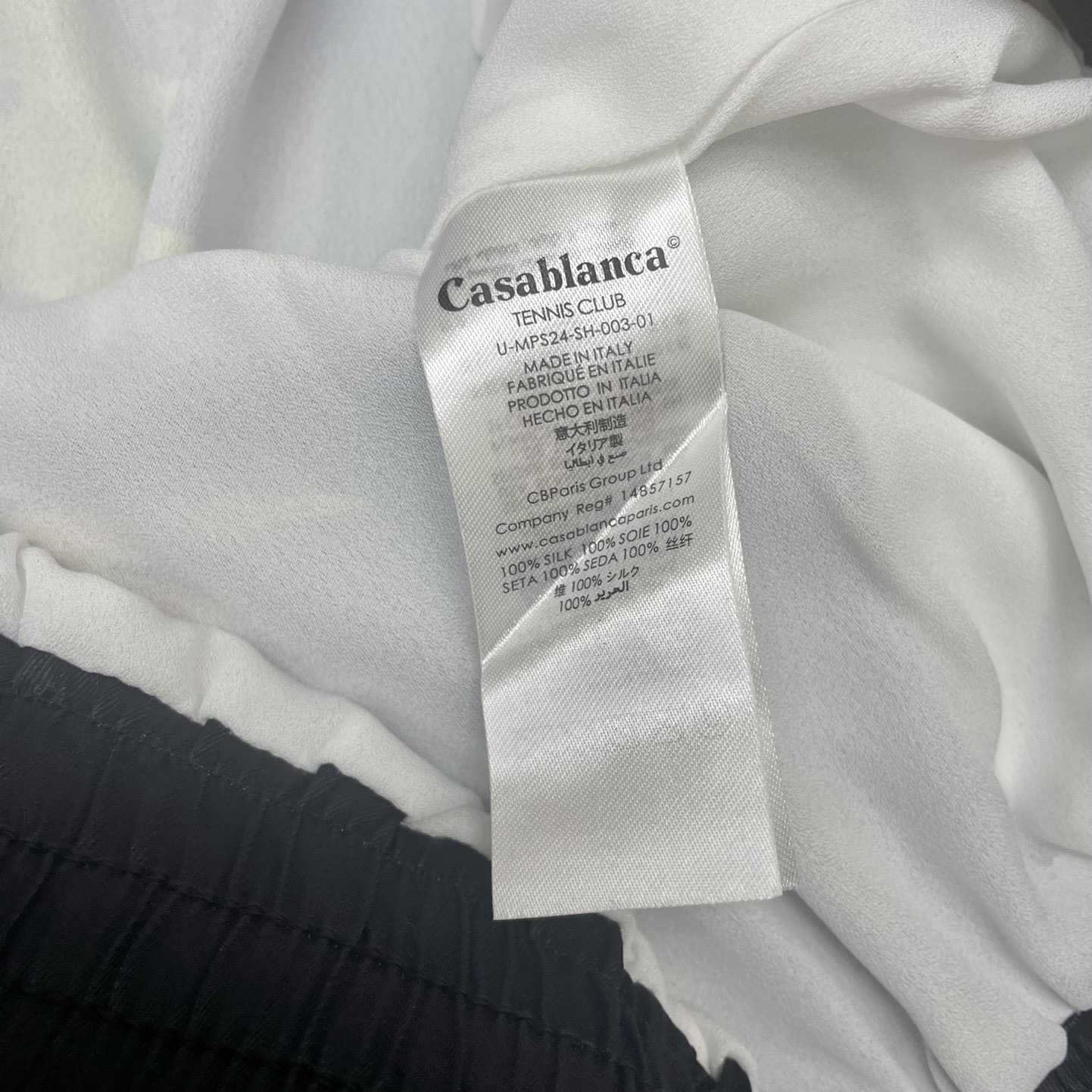Casablanca Graphic-print Silk Shorts    CA3470 - FashionPlug