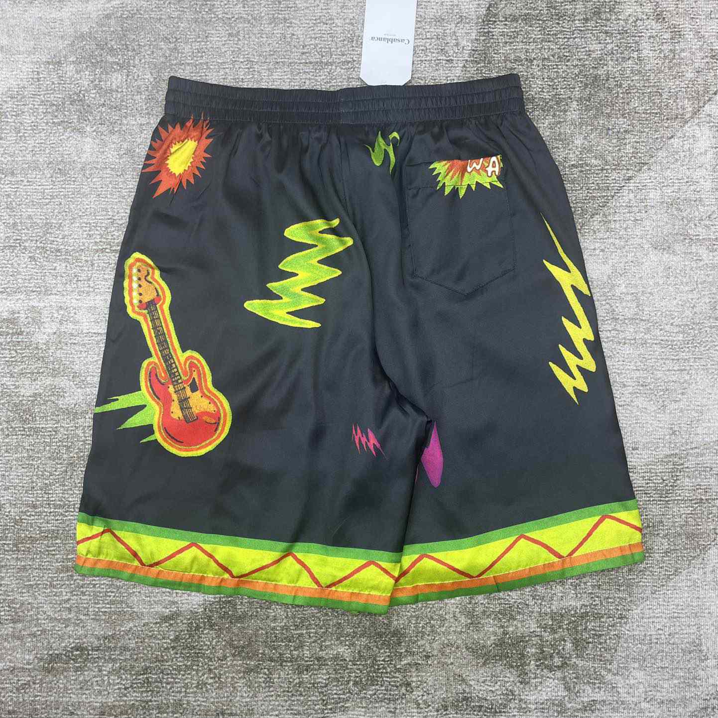 Casablanca Graphic-print Silk Shorts    CA3470 - FashionPlug