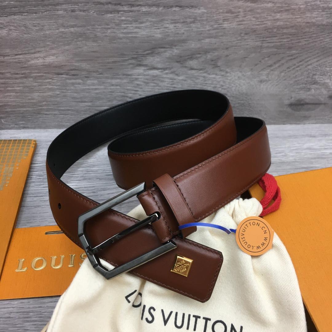 Louis Vuitton 35mm Leather Belt - FashionPlug