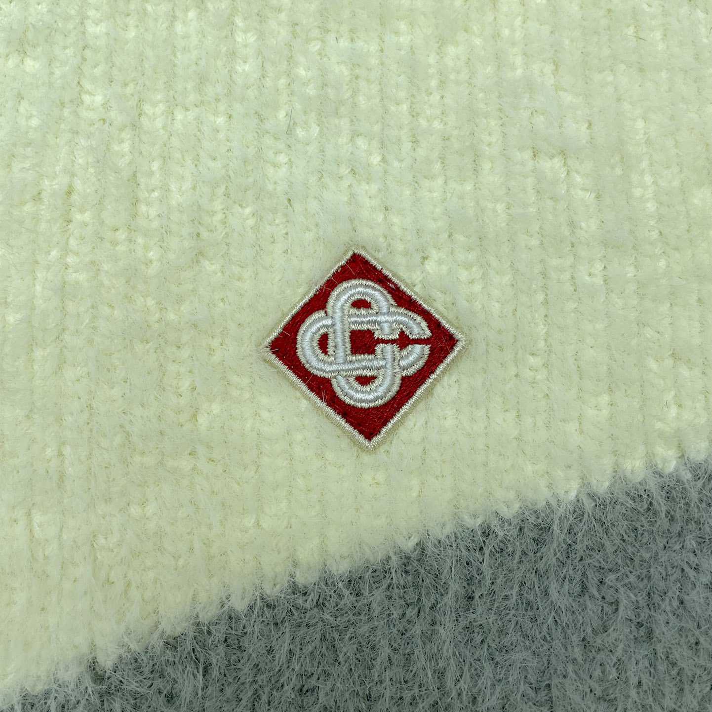 Casablanca  Furry Striped Zip Up Jumper - FashionPlug