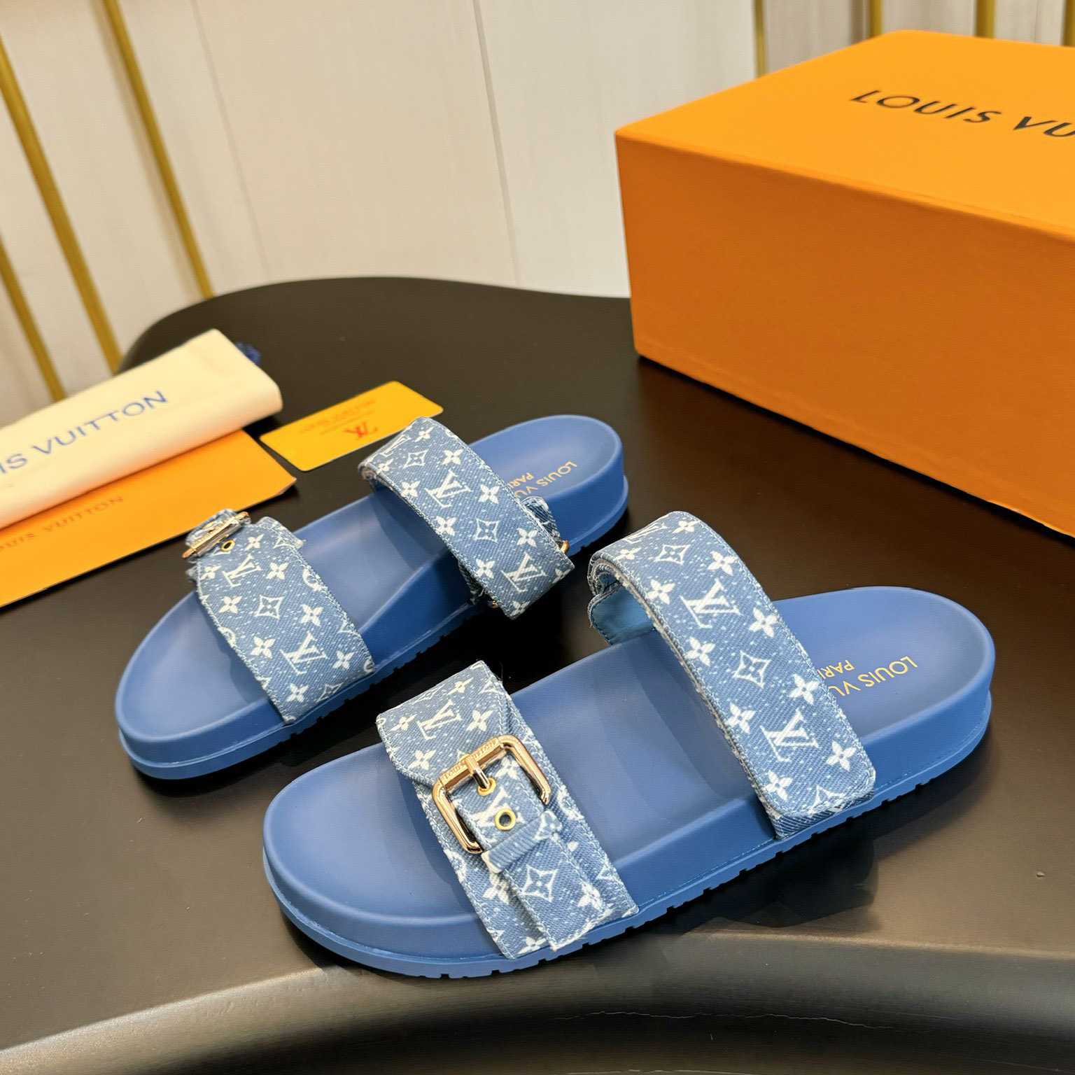 Louis Vuitton Bom Dia Flat Comfort Mule  1AD1BI - FashionPlug