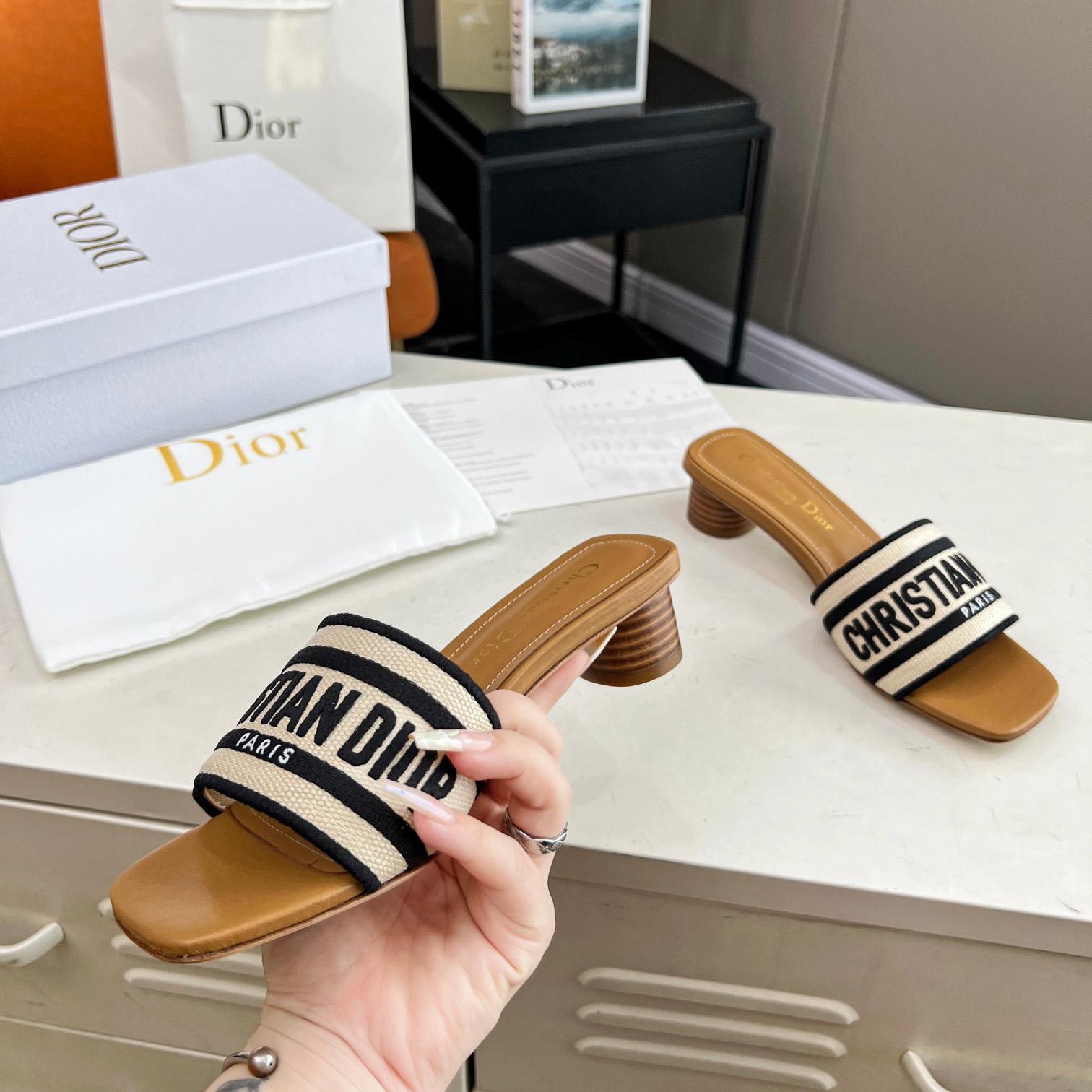 Dior Dioriviera Dway Heeled Slide - FashionPlug