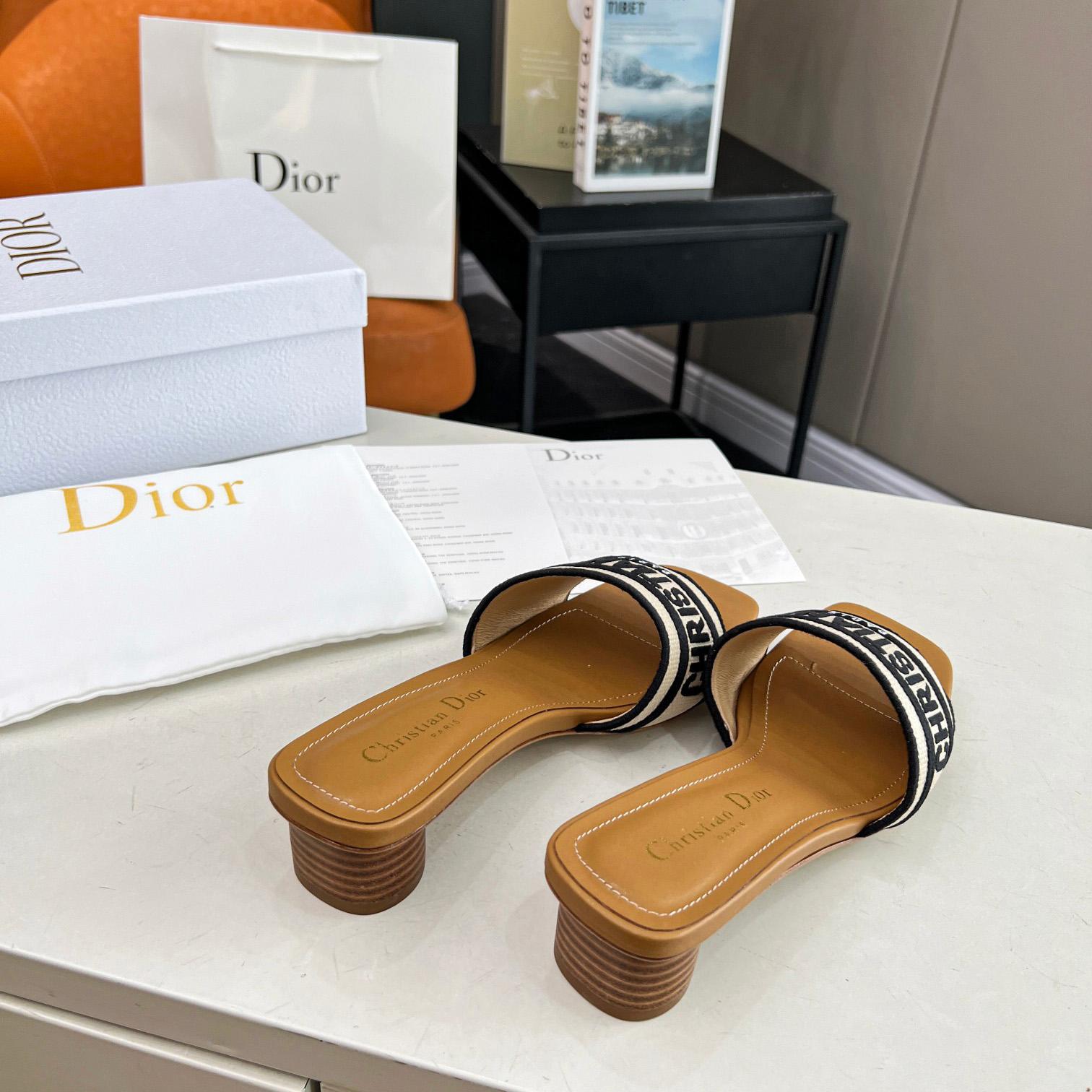 Dior Dioriviera Dway Heeled Slide - FashionPlug