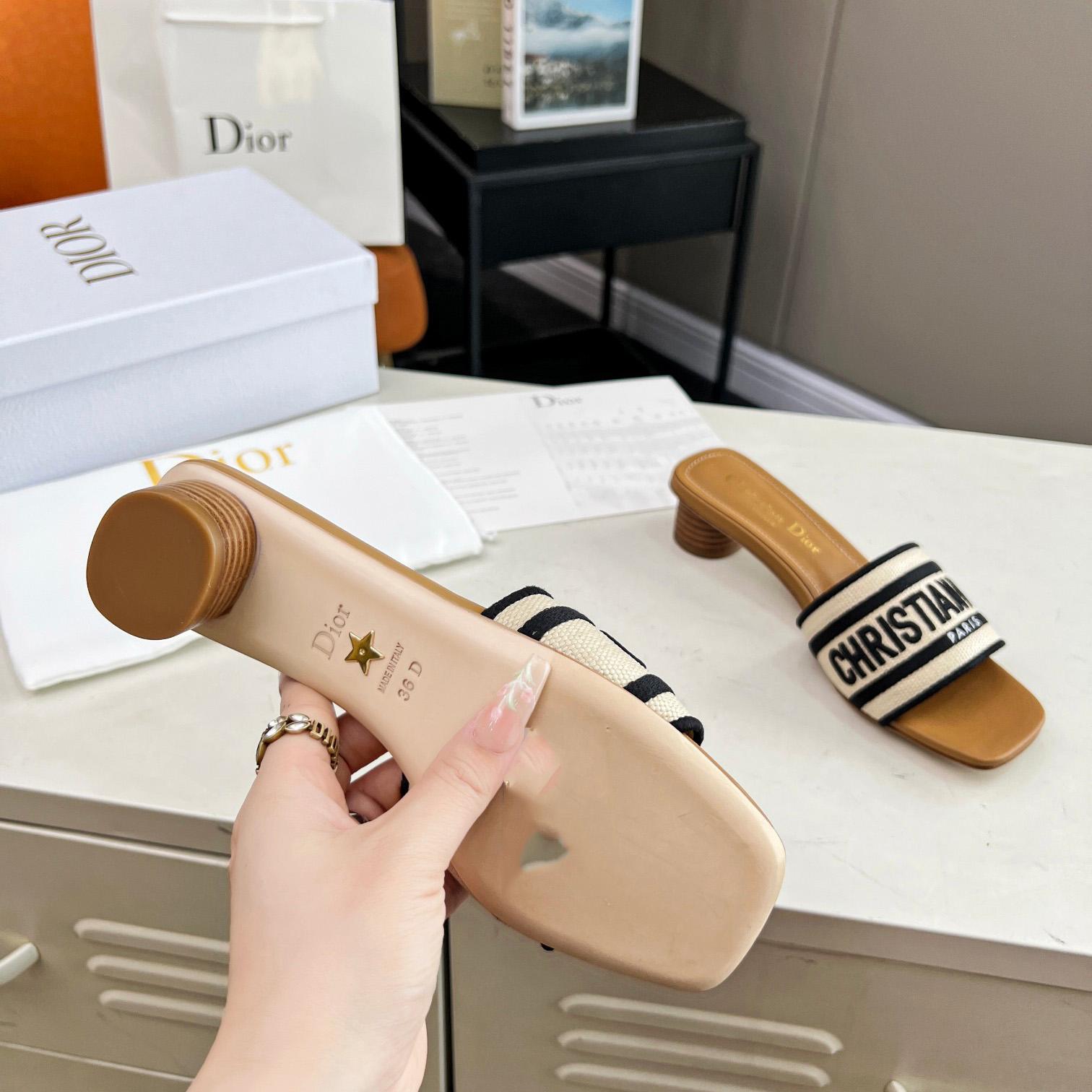 Dior Dioriviera Dway Heeled Slide - FashionPlug
