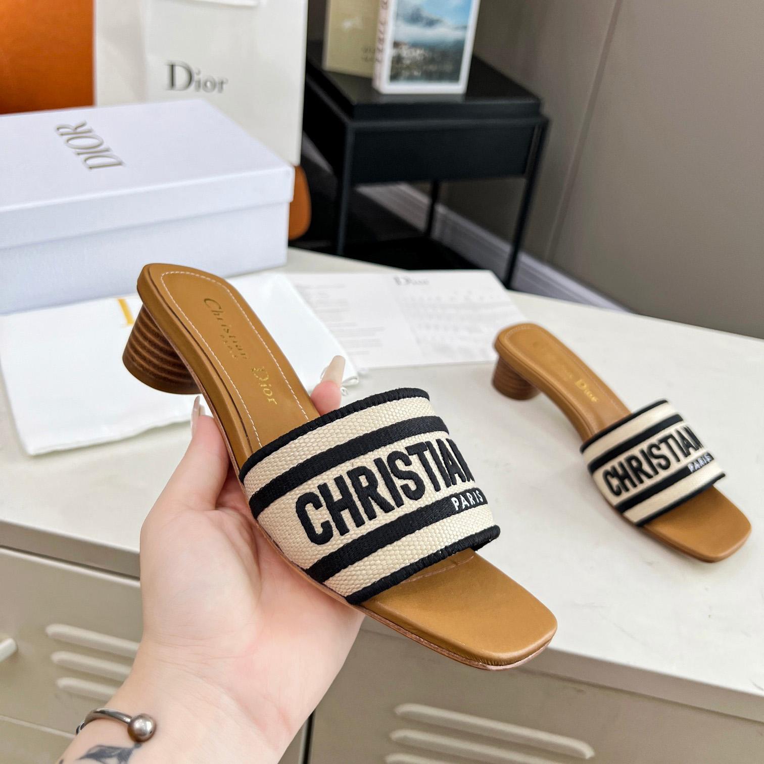 Dior Dioriviera Dway Heeled Slide - FashionPlug