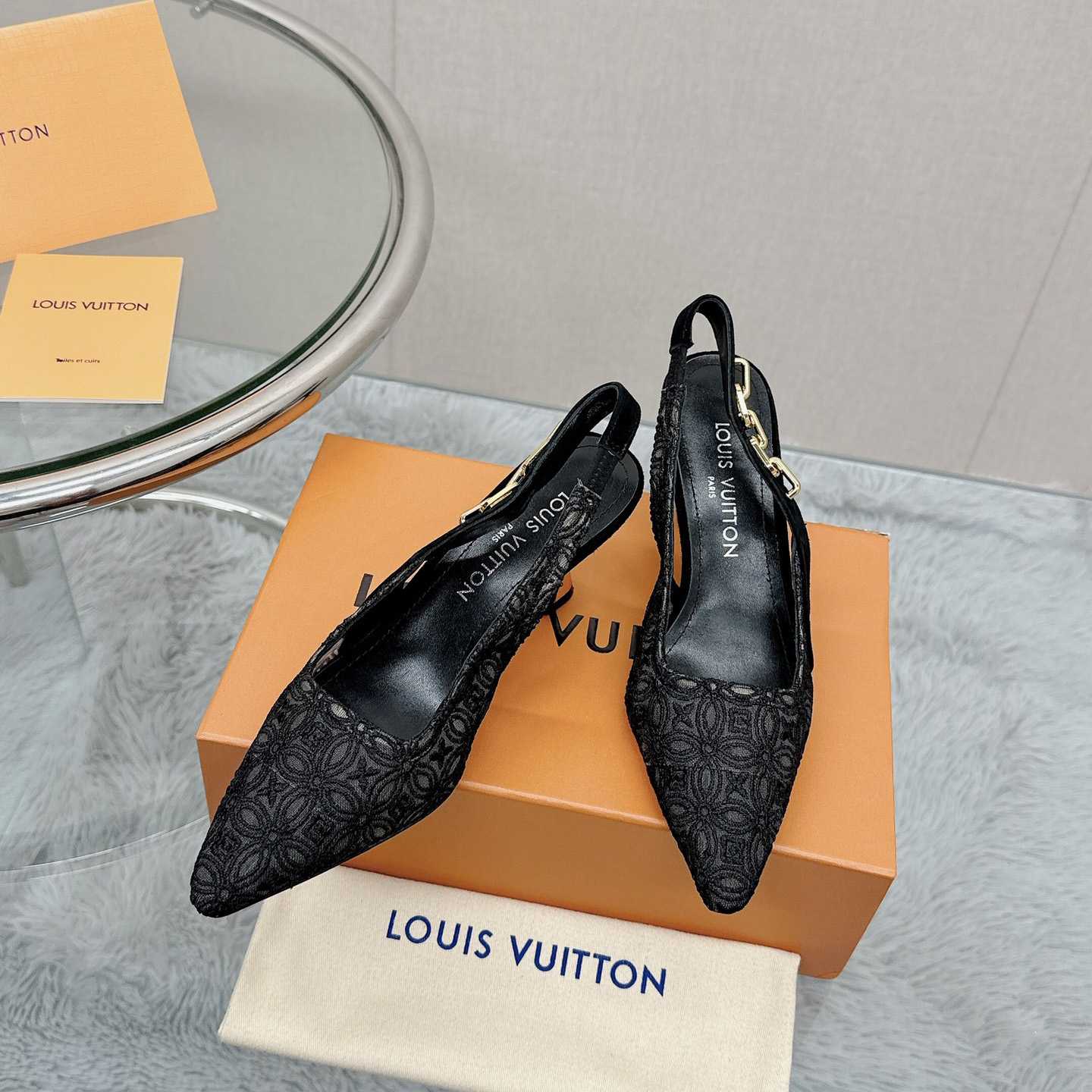 Louis Vuitton Sparkle Slingback Pump   1ACGZE - FashionPlug