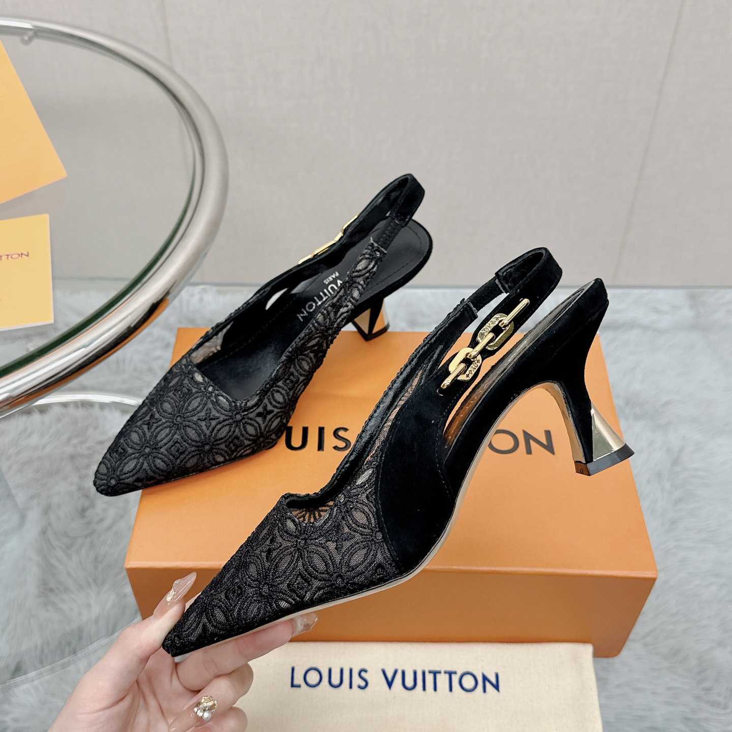 Louis Vuitton Sparkle Slingback Pump   1ACGZE - FashionPlug