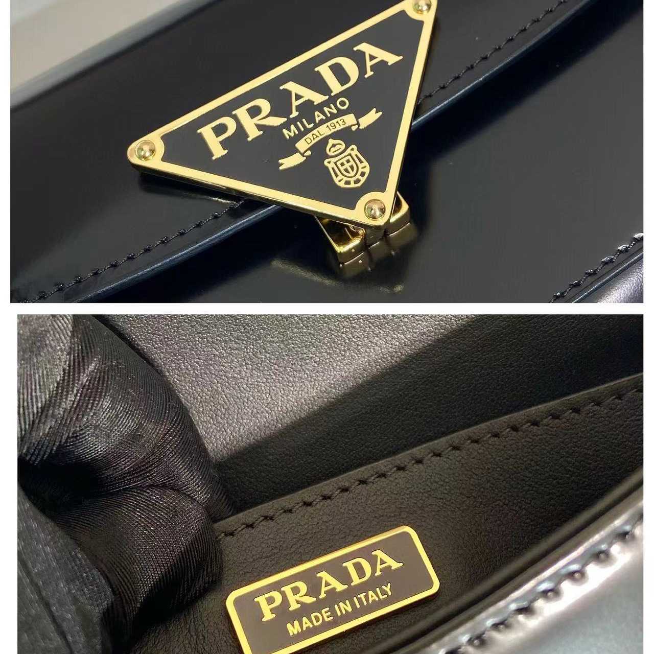 Prada Leather Shoulder Bag  （24x11x4cm） - FashionPlug