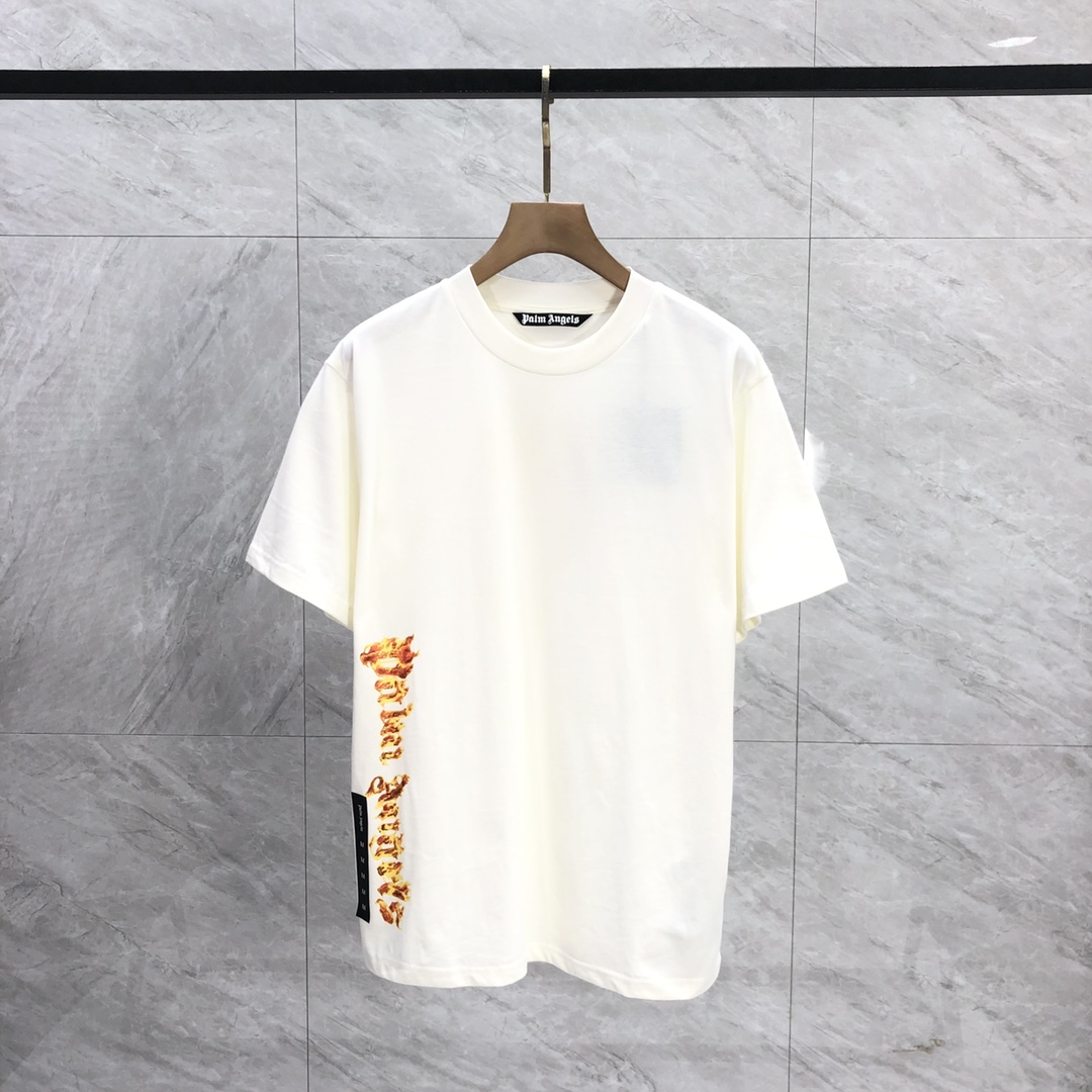 Palm Angels Burning Palm T-Shirt - FashionPlug
