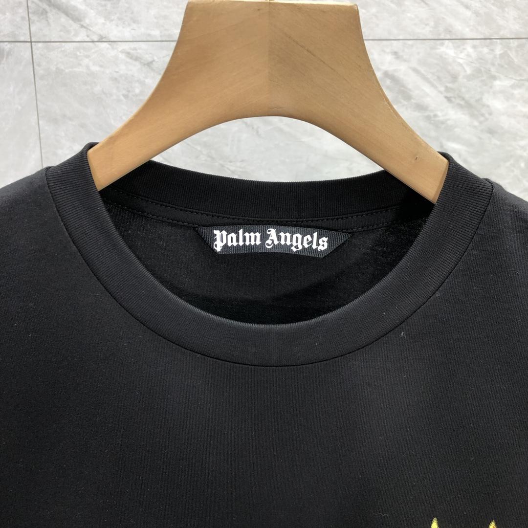 Palm Angels Burning Palm T-Shirt - FashionPlug