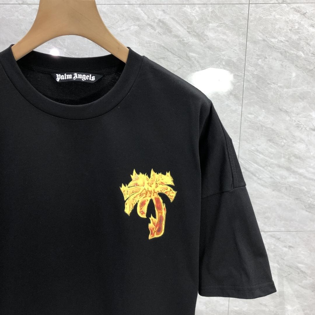 Palm Angels Burning Palm T-Shirt - FashionPlug
