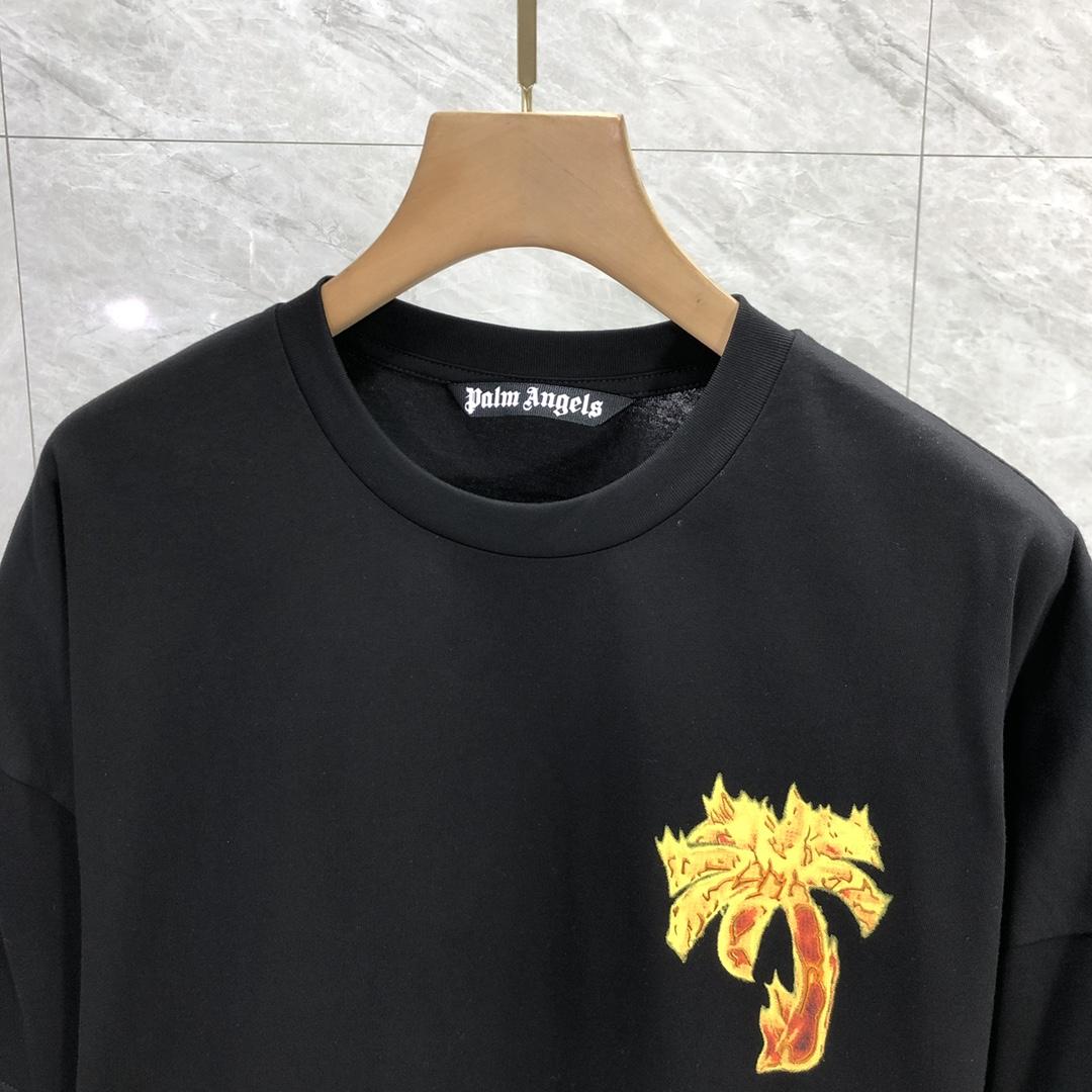 Palm Angels Burning Palm T-Shirt - FashionPlug