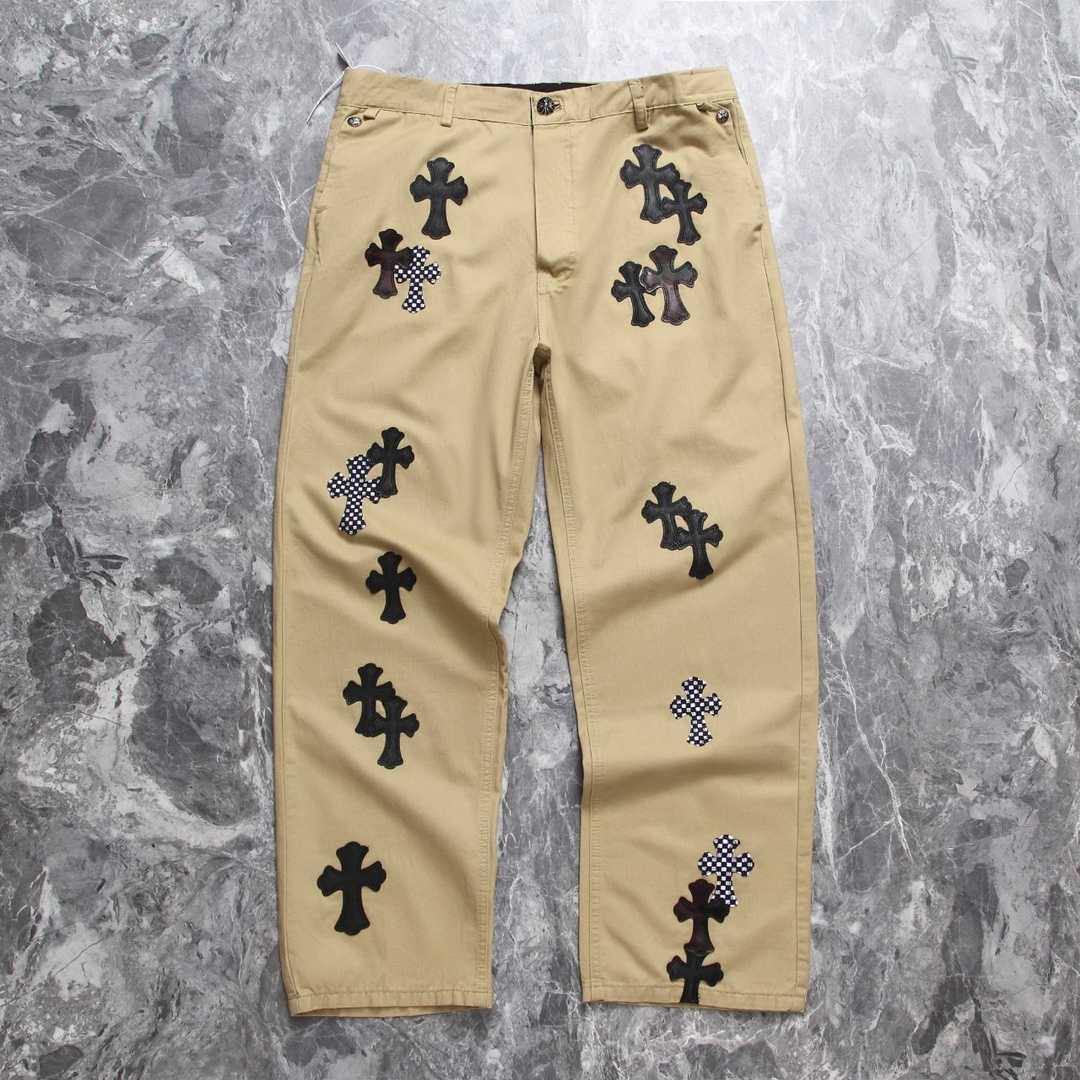 Chrome Heart Cross Patch Jeans - FashionPlug