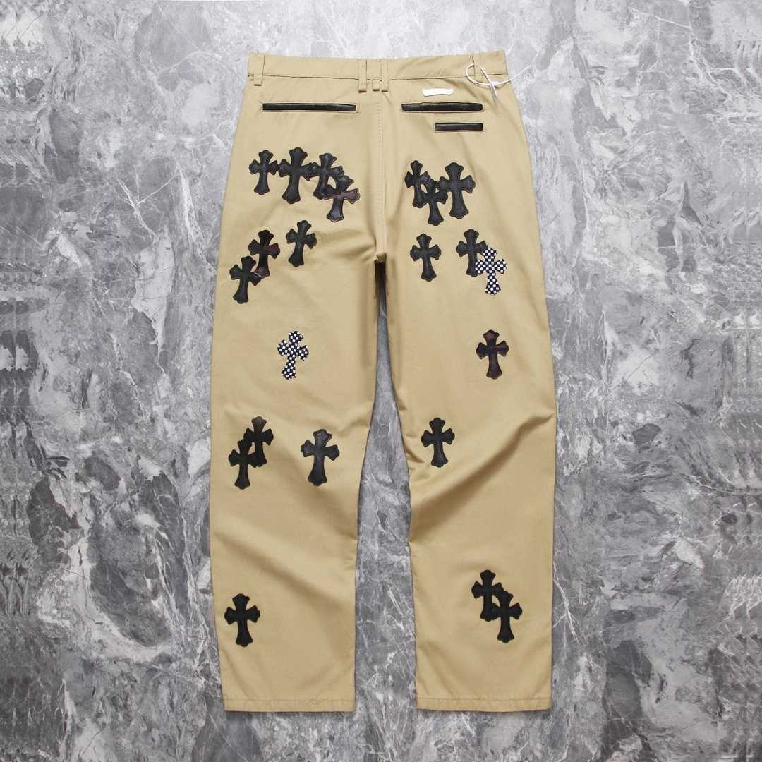 Chrome Heart Cross Patch Jeans - FashionPlug