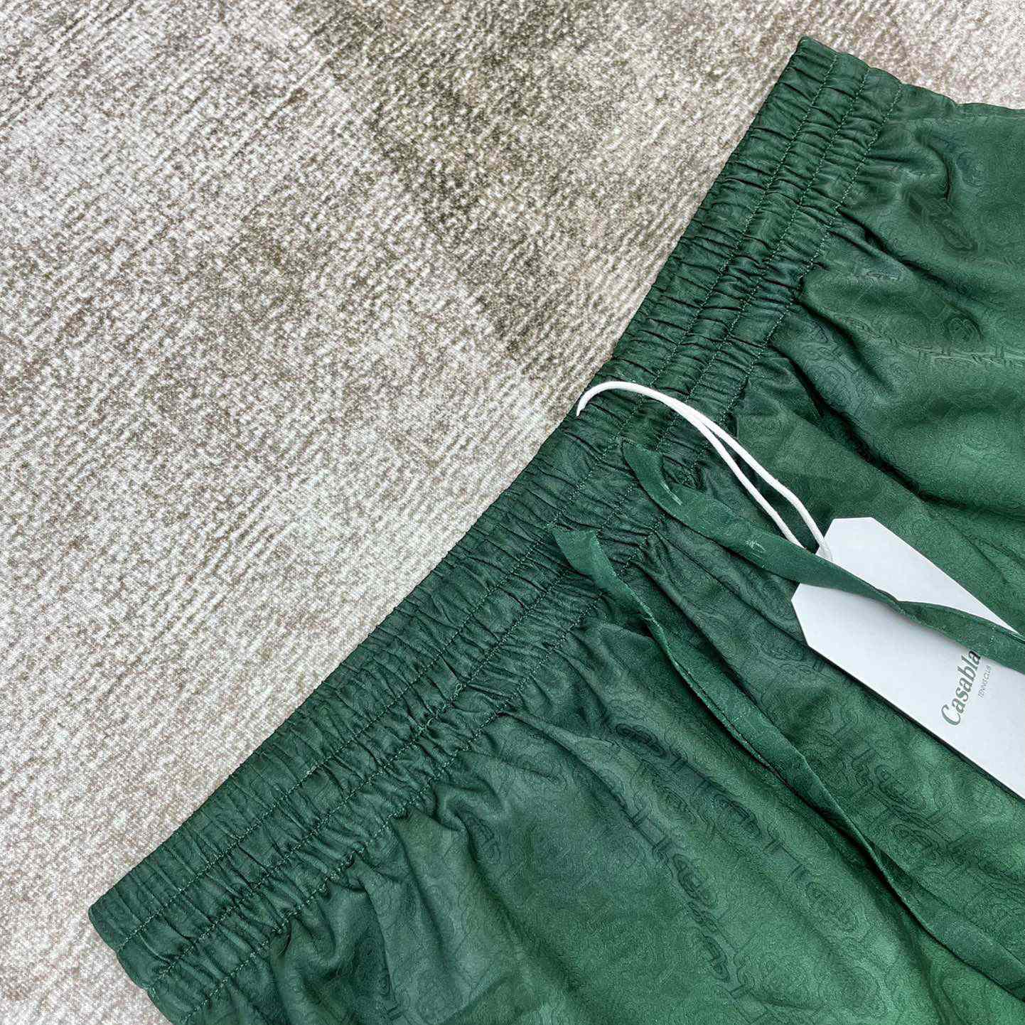 Casablanca Silk Shorts With Drawstring 'Unity Is Power'  CA3475 - FashionPlug