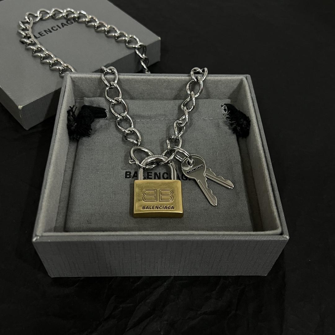 Balenciaga Locker Necklace  - FashionPlug