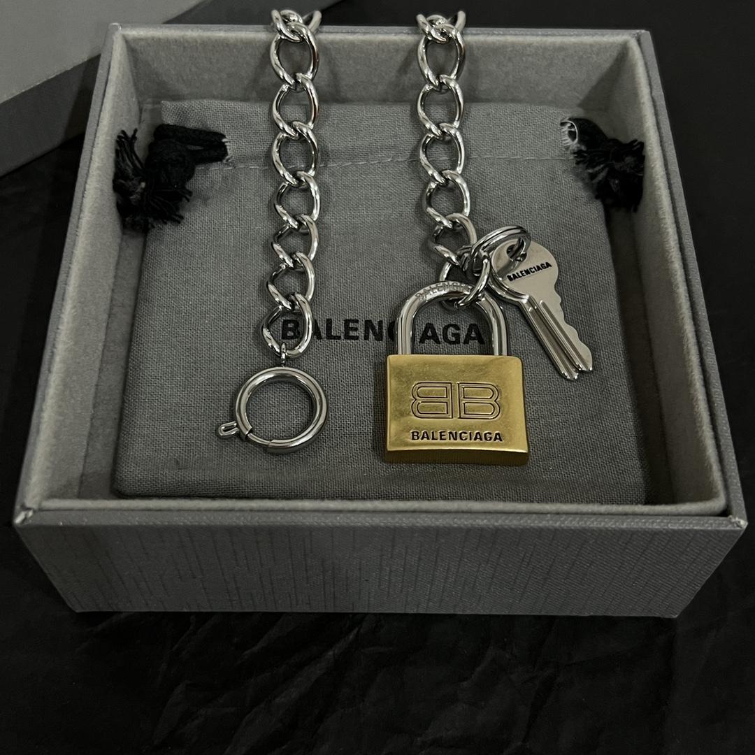 Balenciaga Locker Necklace  - FashionPlug